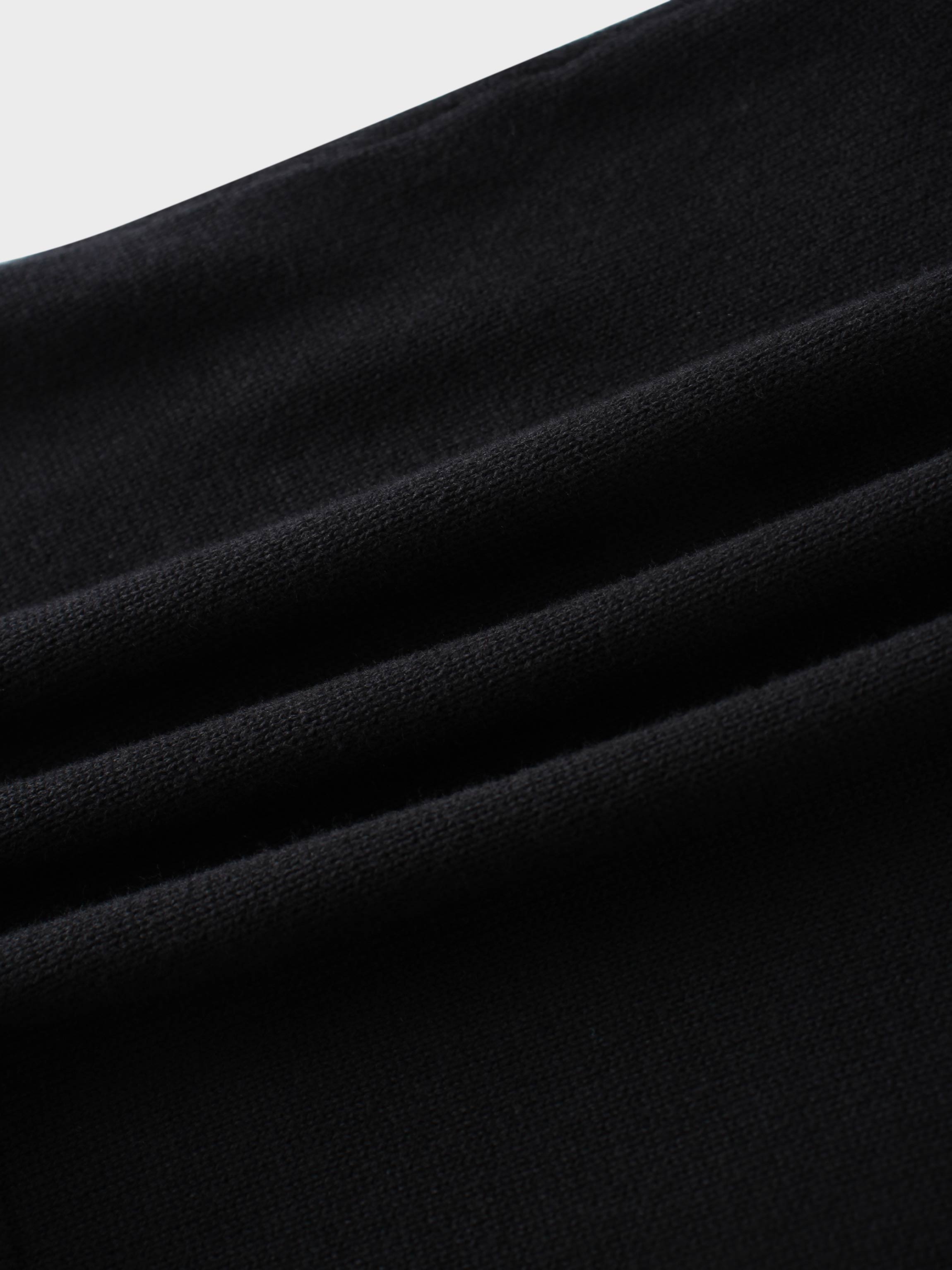 Ruffle Detail Sweater-Black/Ivory