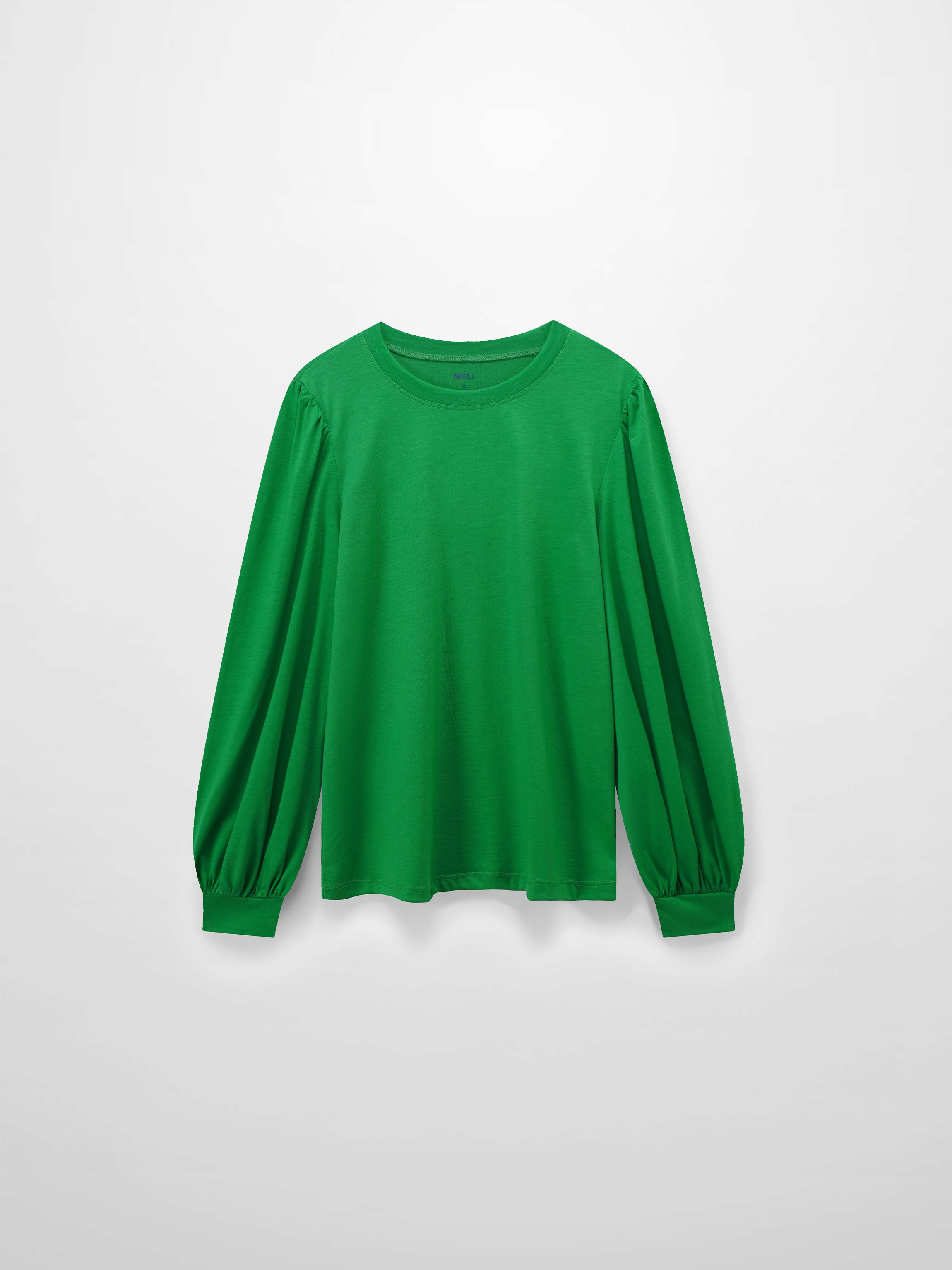 Bubble Sleeve T-Shirt-Kelly Green