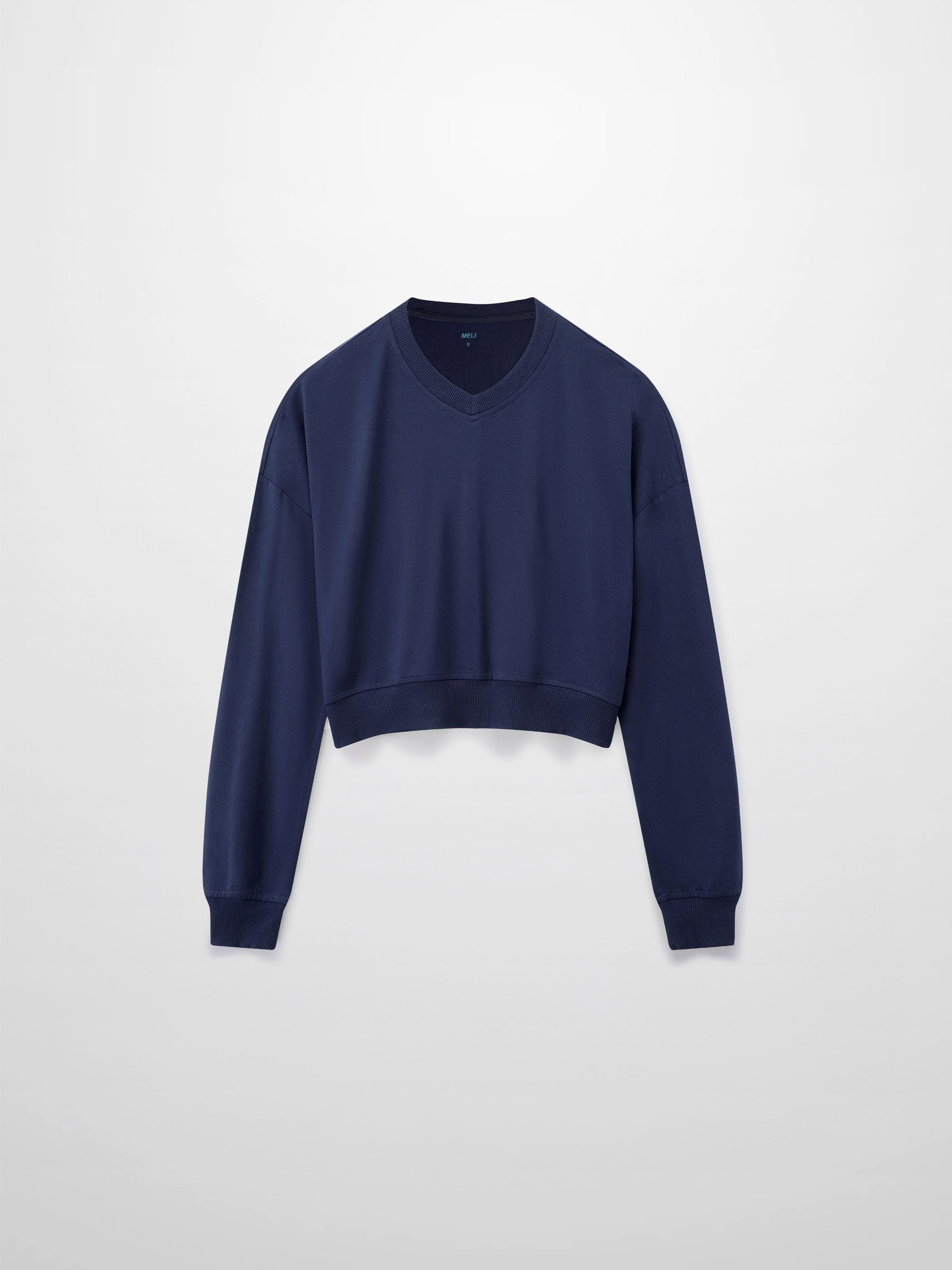 Cropped Tee-Navy