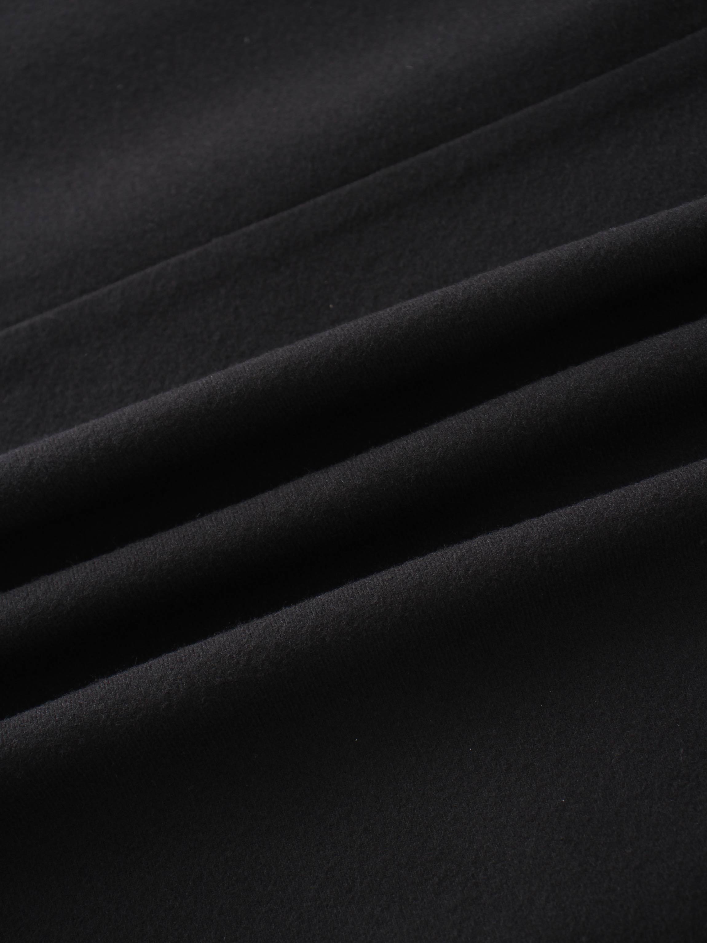 Basic A-Line Seamed Short Skirt-Black