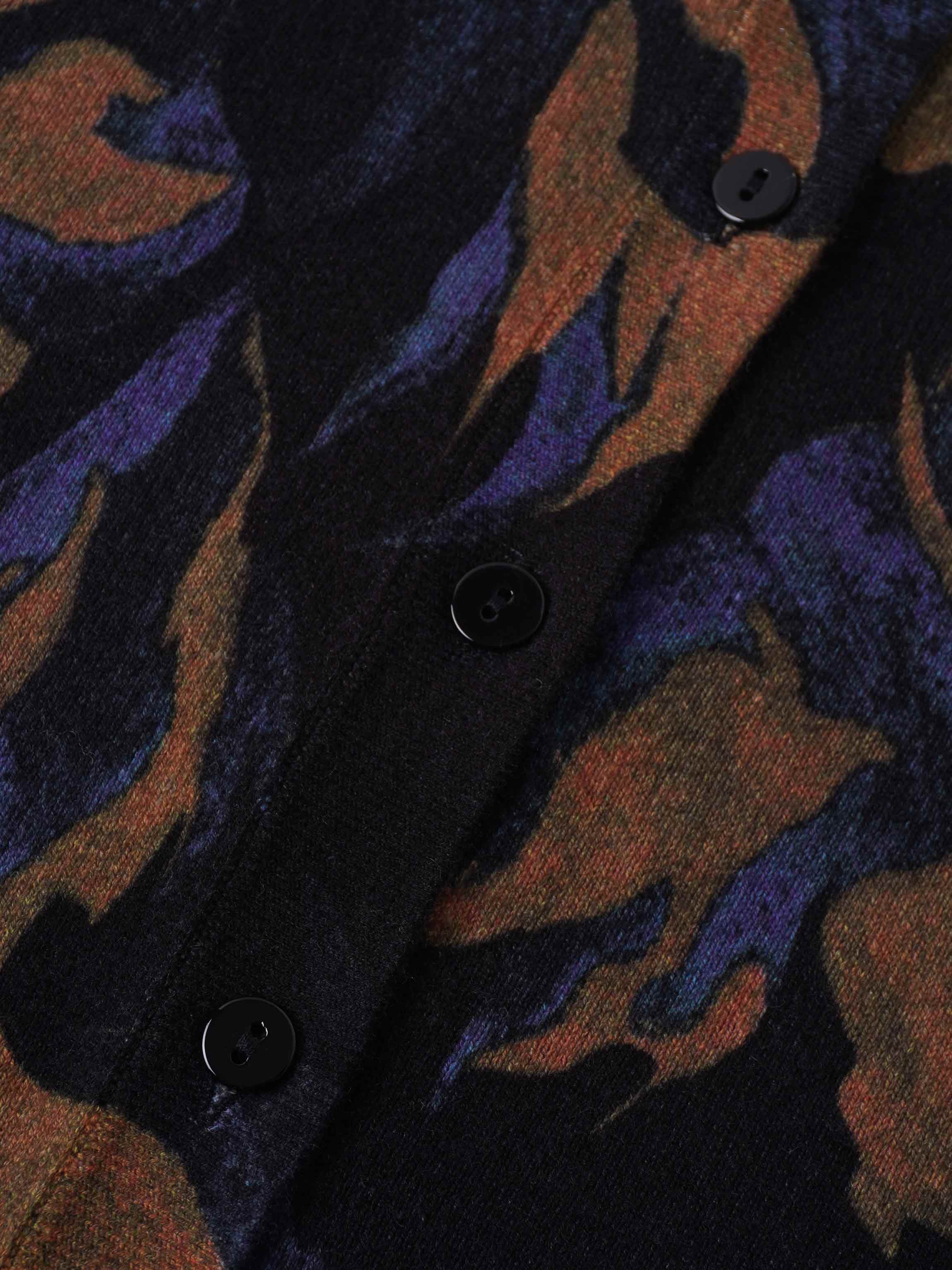 Printed Cardigan-Purple Floral