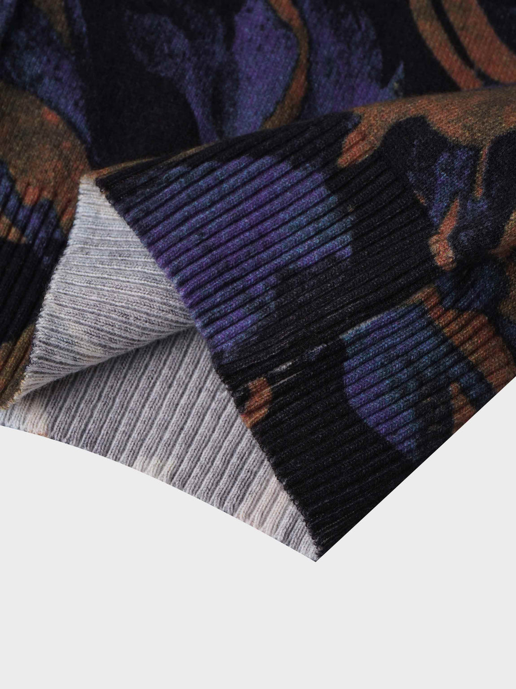 Printed Cardigan-Purple Floral