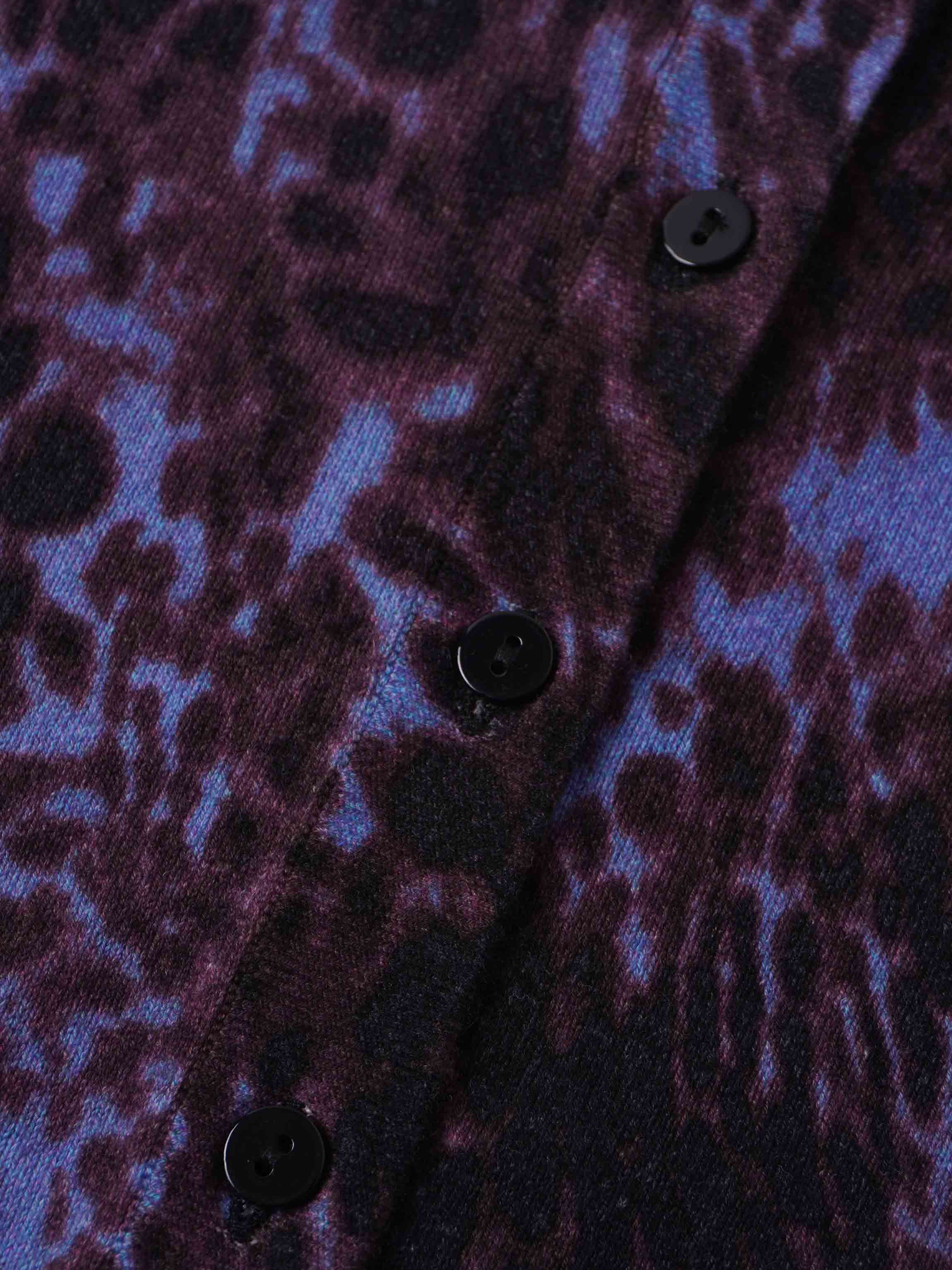 Printed Cardigan-Purple Pebbles