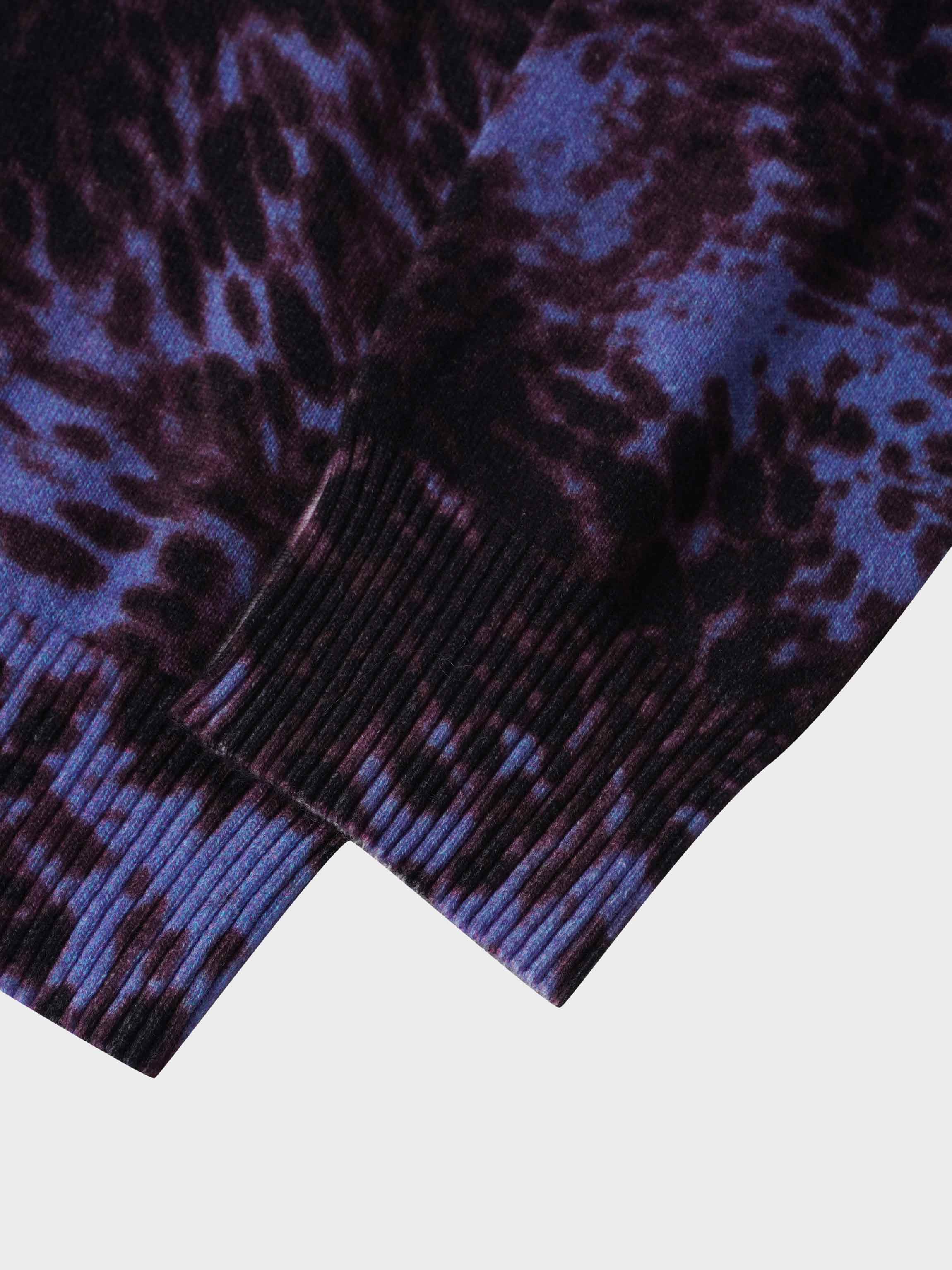 Printed Cardigan-Purple Pebbles