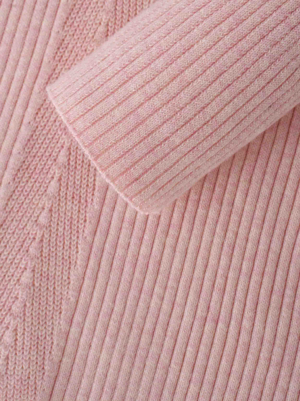 Center Design Sweater-Heathered Pink