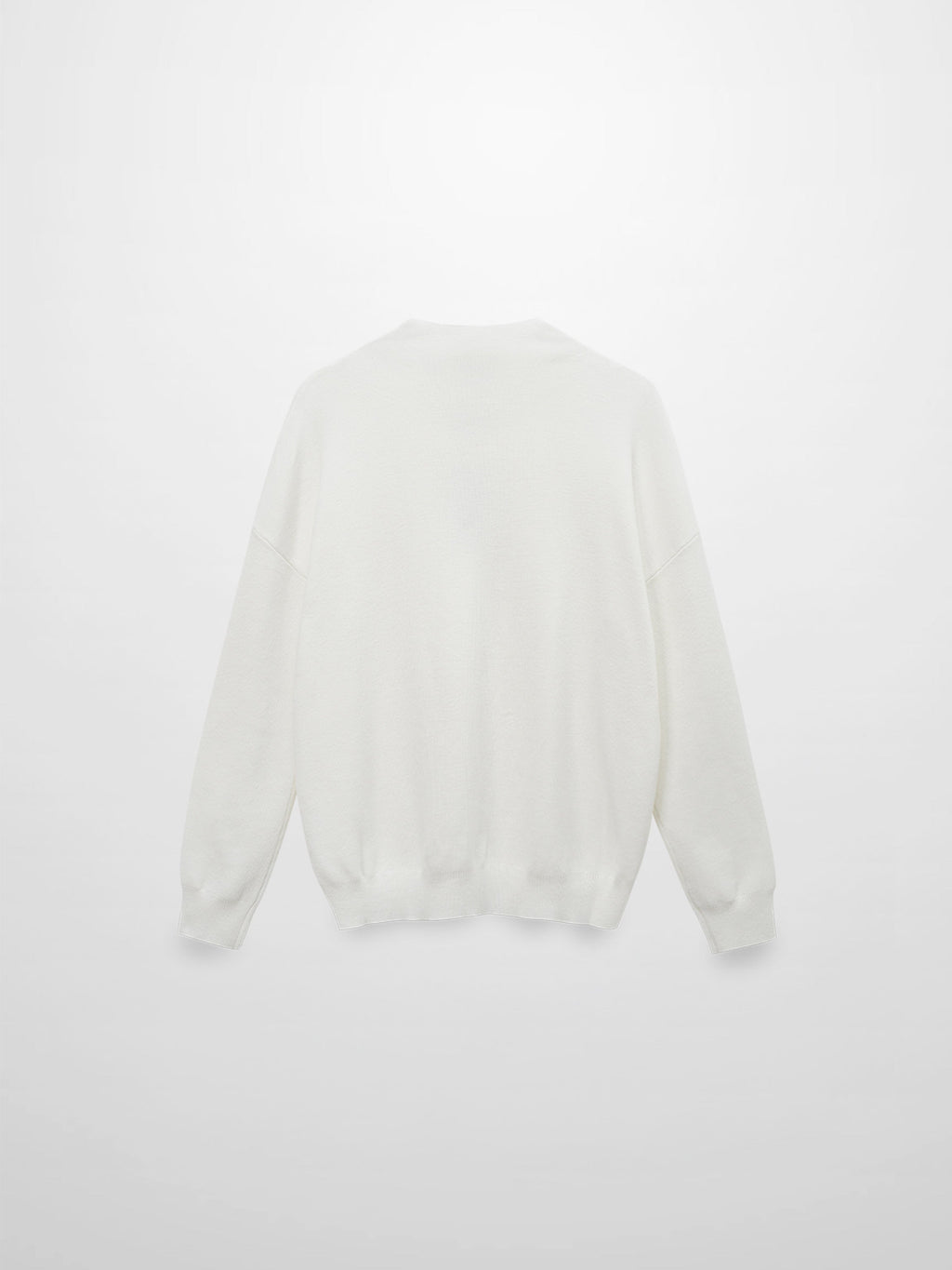 Mock Neck Thin Knit Sweater-Ivory