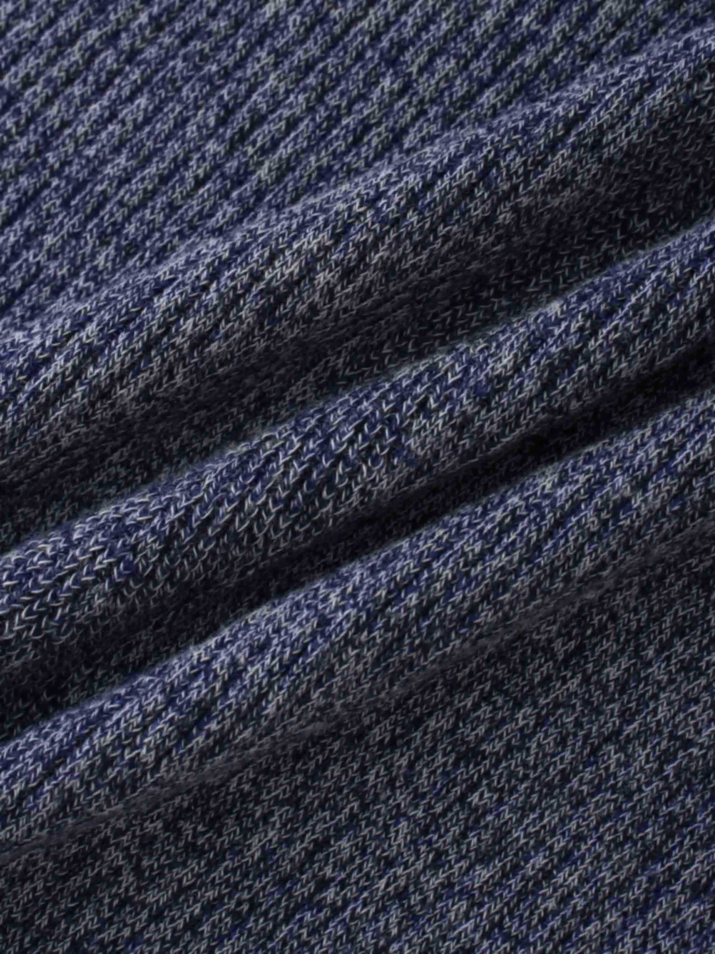 Center Design Sweater-Heathered Blue