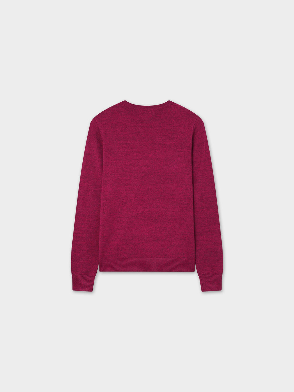 Basic Crew Sweater LS-Heathered Fuchsia