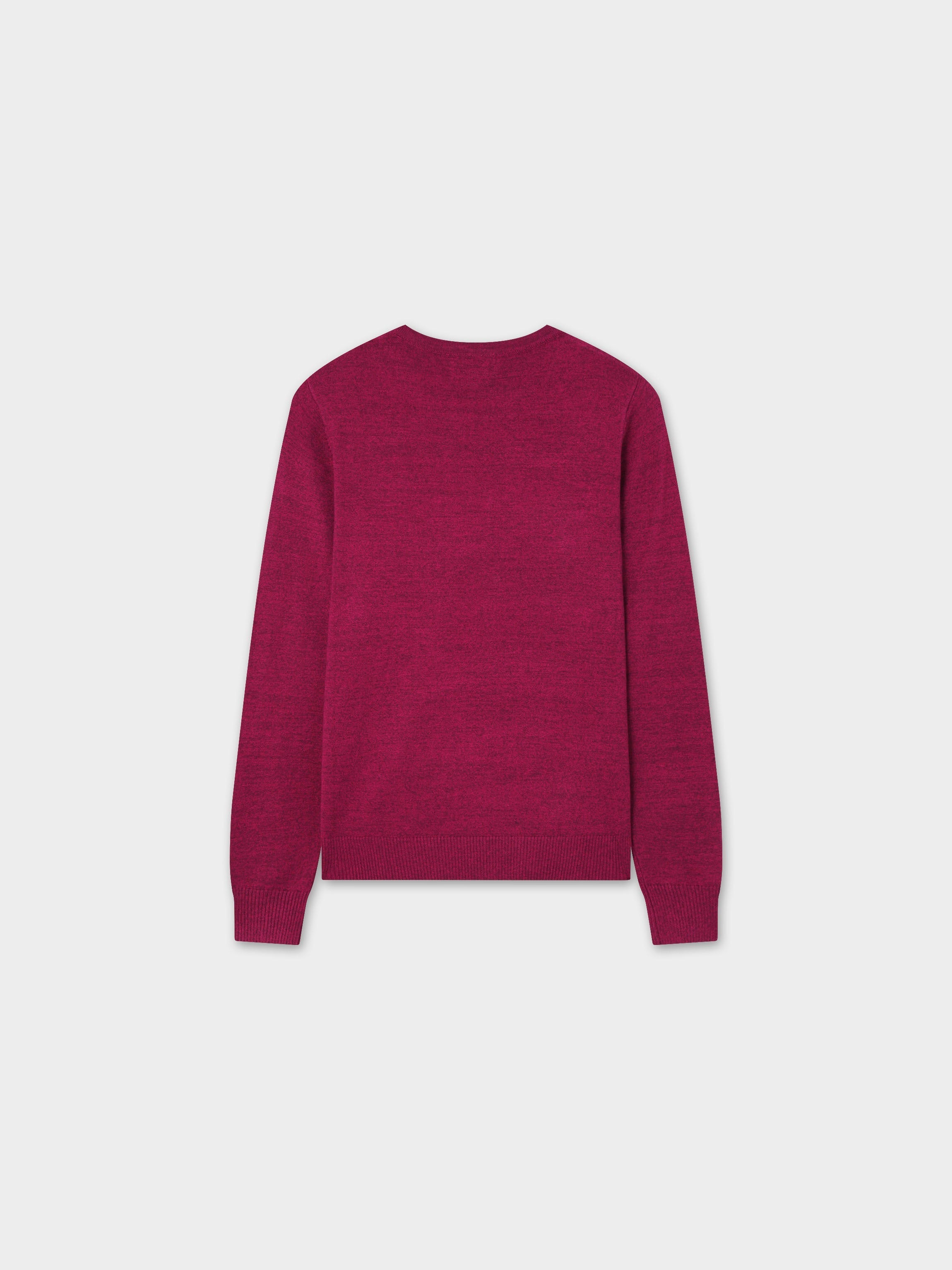 Basic Crew Sweater LS-Heathered Fuchsia