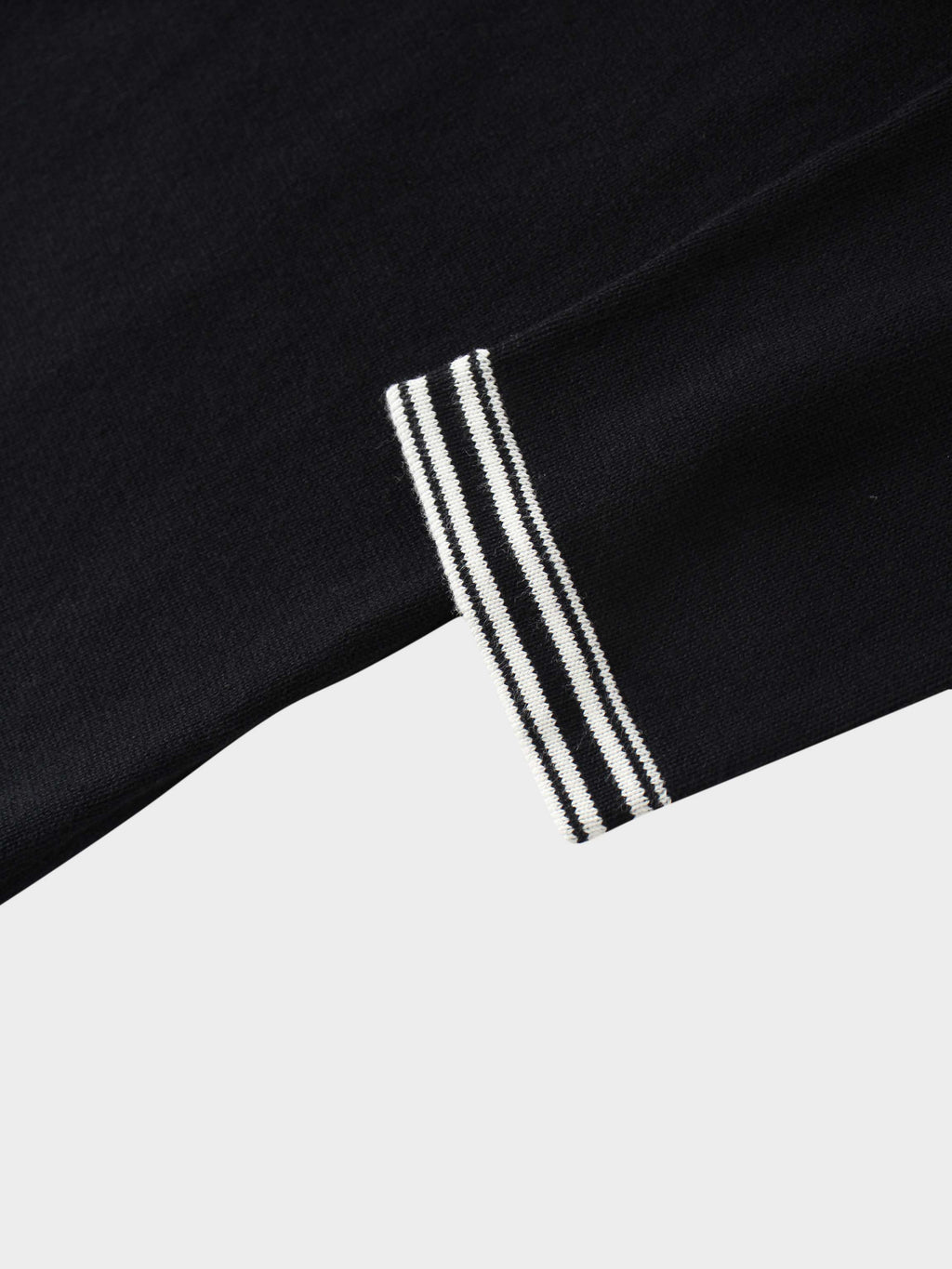 Ruffle Detail Sweater-Black/Ivory