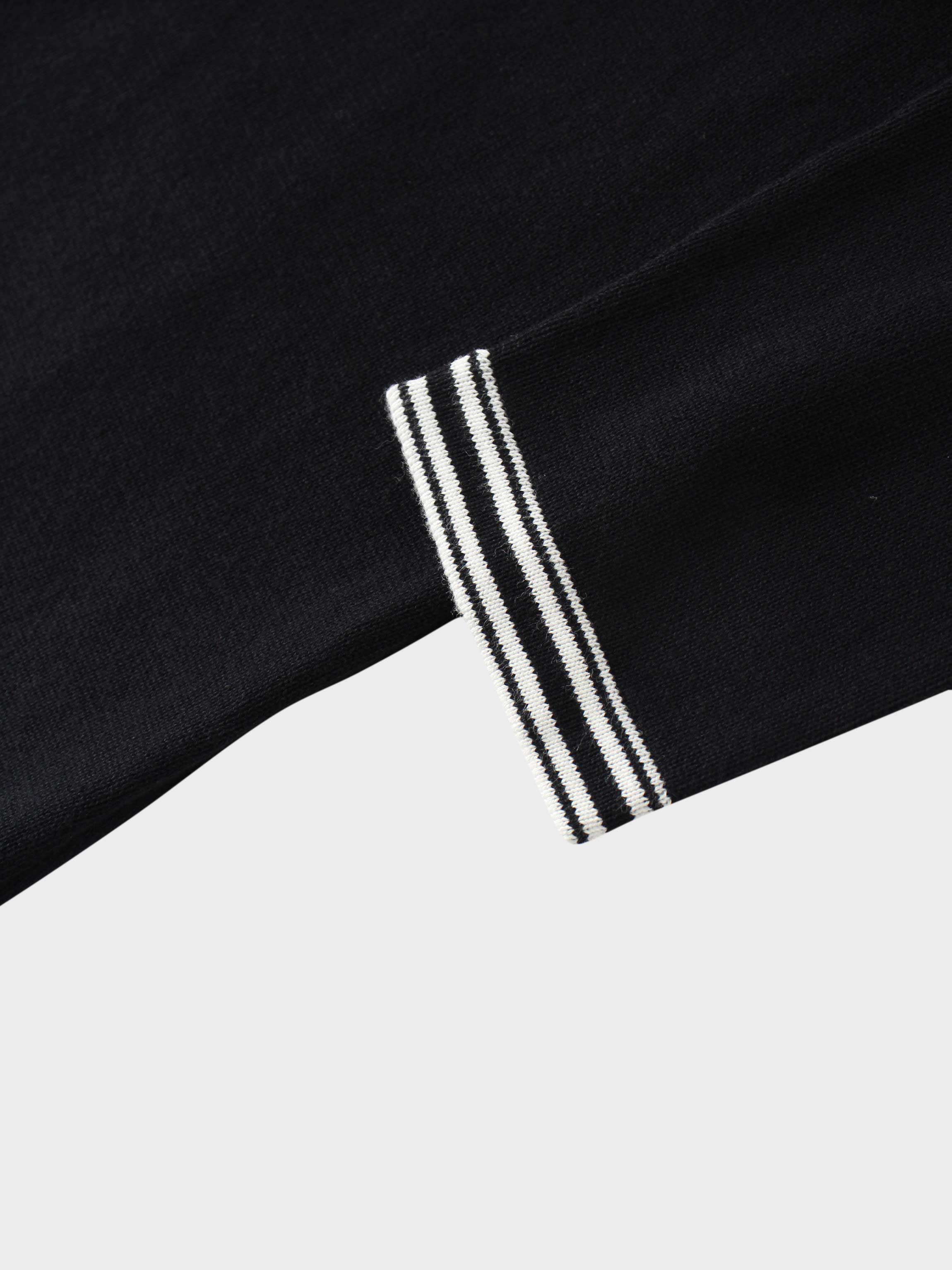 Ruffle Detail Sweater-Black/Ivory