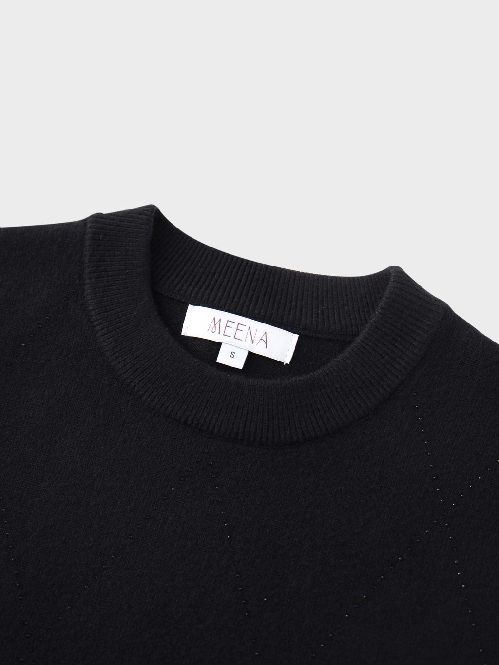 Diamond Stud Design Sweater-Black