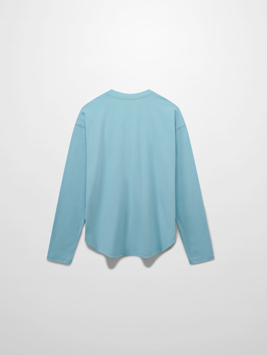 Oversized Rounded Hem T-Shirt-Sky Blue