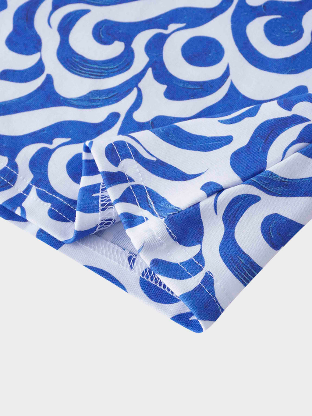 Basic Printed T-shirt-Waves For Days