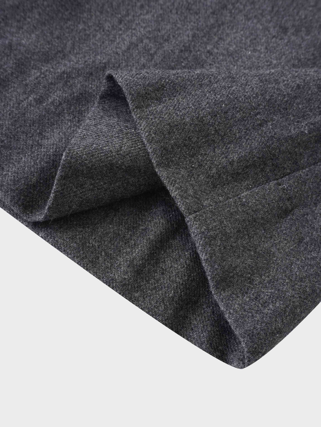 Basic Wool Blend Slip Dress-Grey