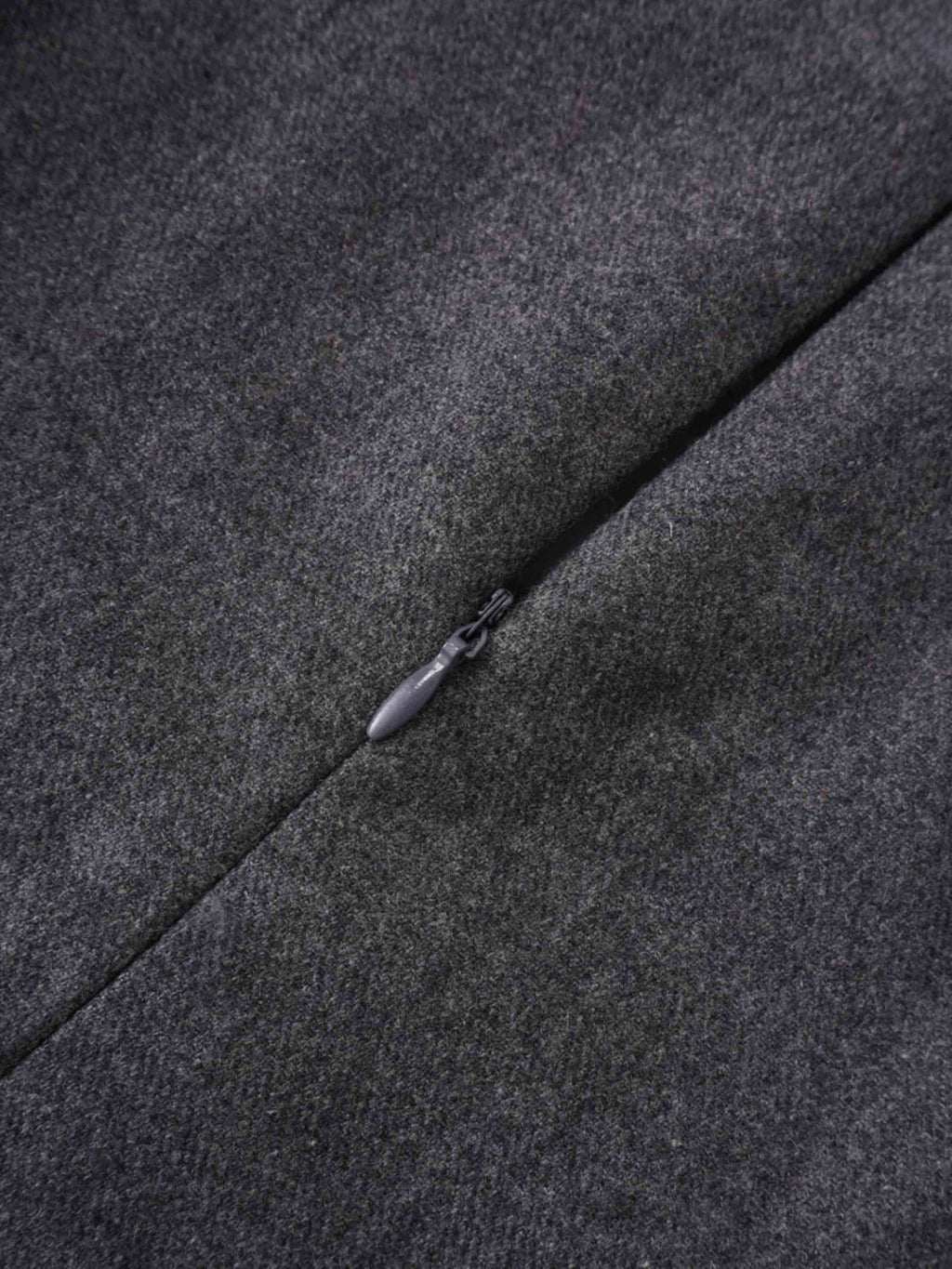 Basic Wool Blend Slip Dress-Grey