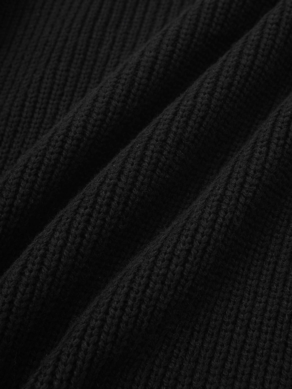 Puff Sleeve Sweater-Black