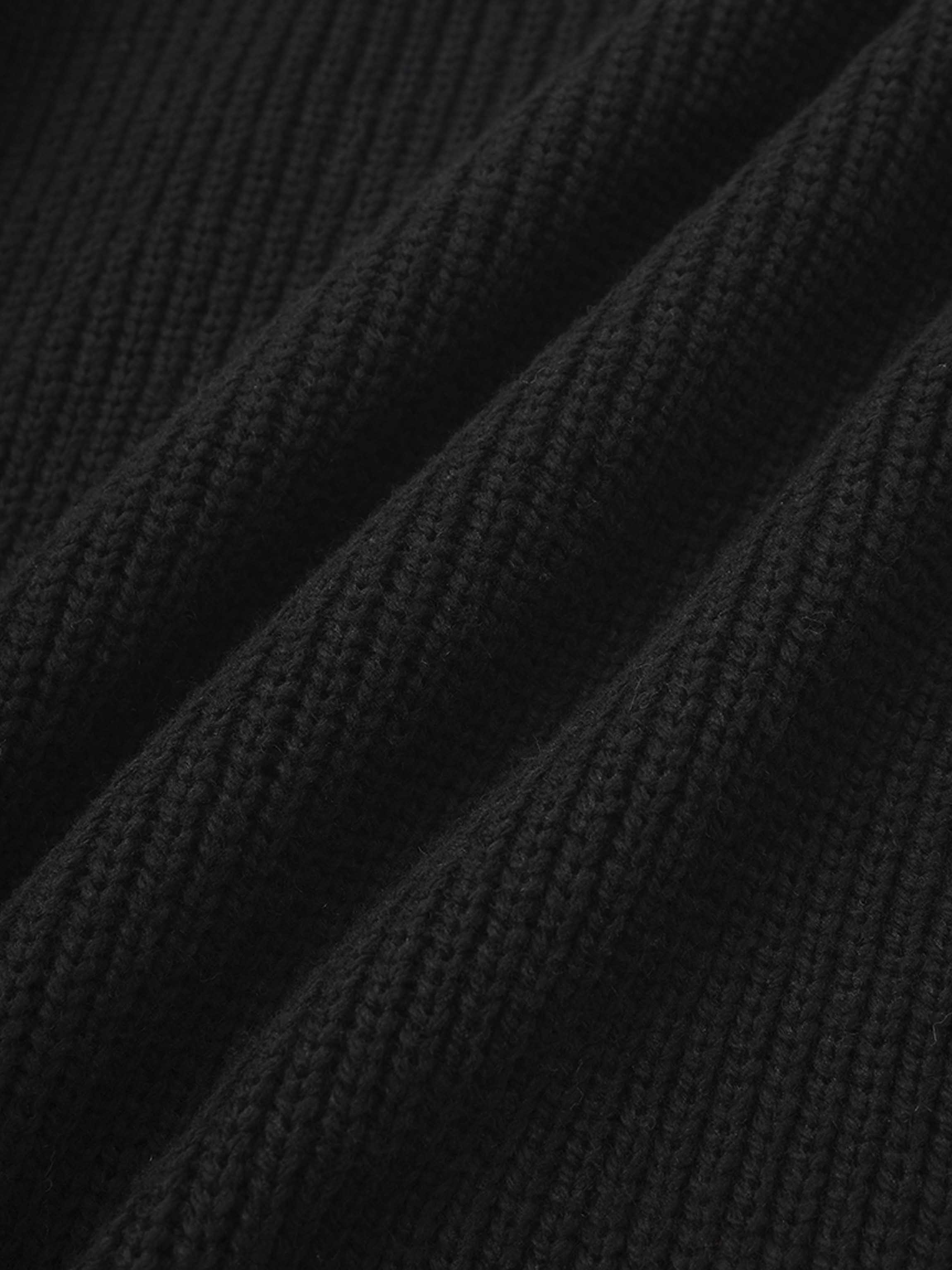 Puff Sleeve Sweater-Black