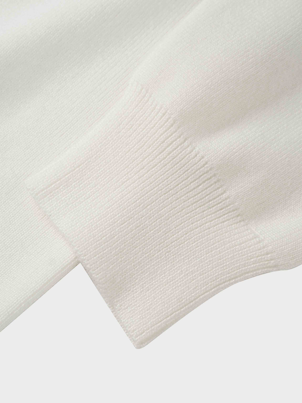 Mock Neck Thin Knit Sweater-Ivory