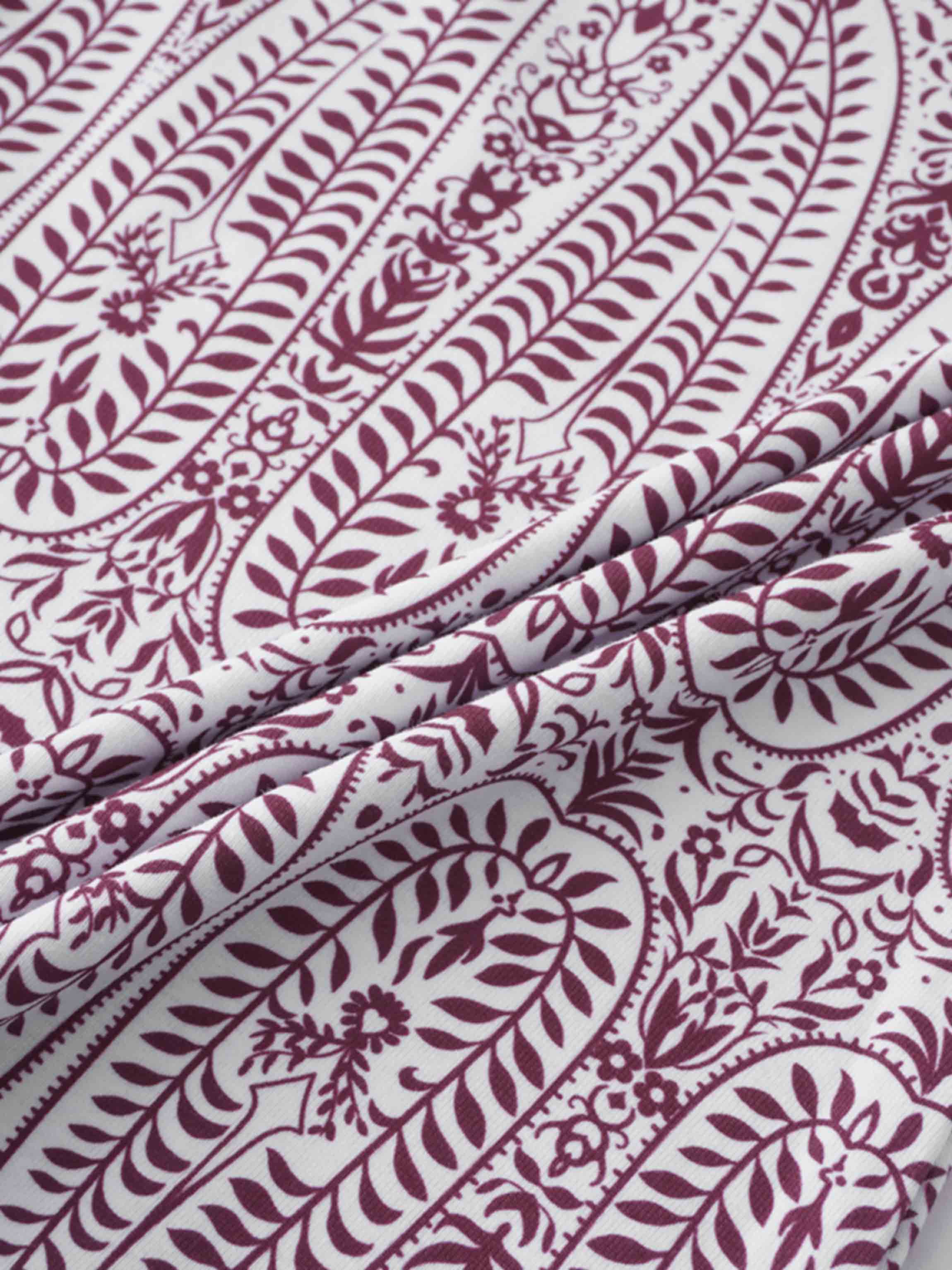 Basic Printed T-shirt-Paisley Vines