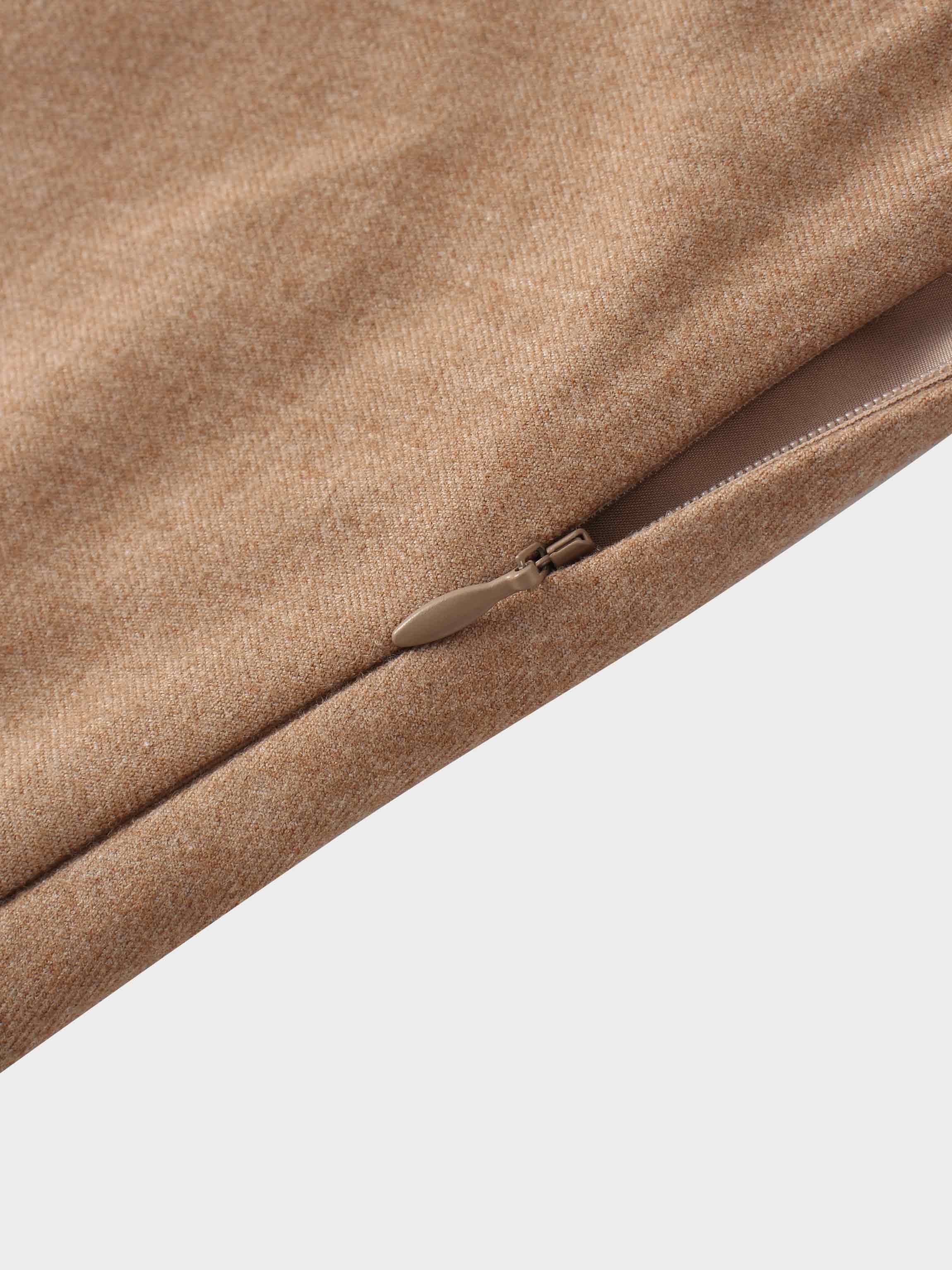 Basic A-Line Seamed Maxi Skirt-Camel