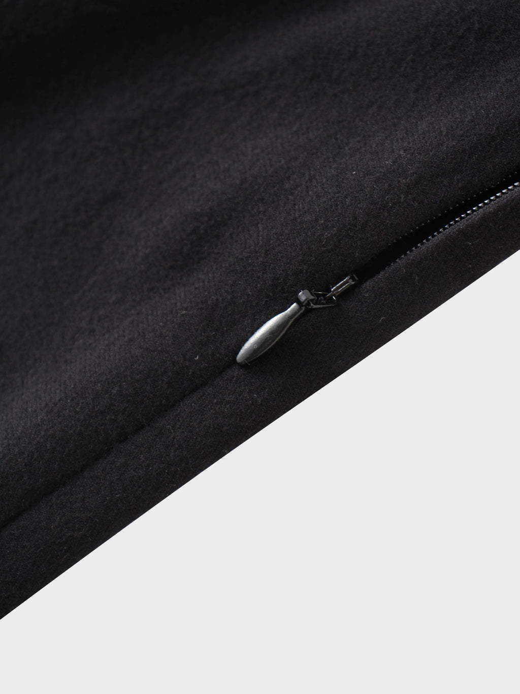 Basic A-Line Seamed Short Skirt-Black