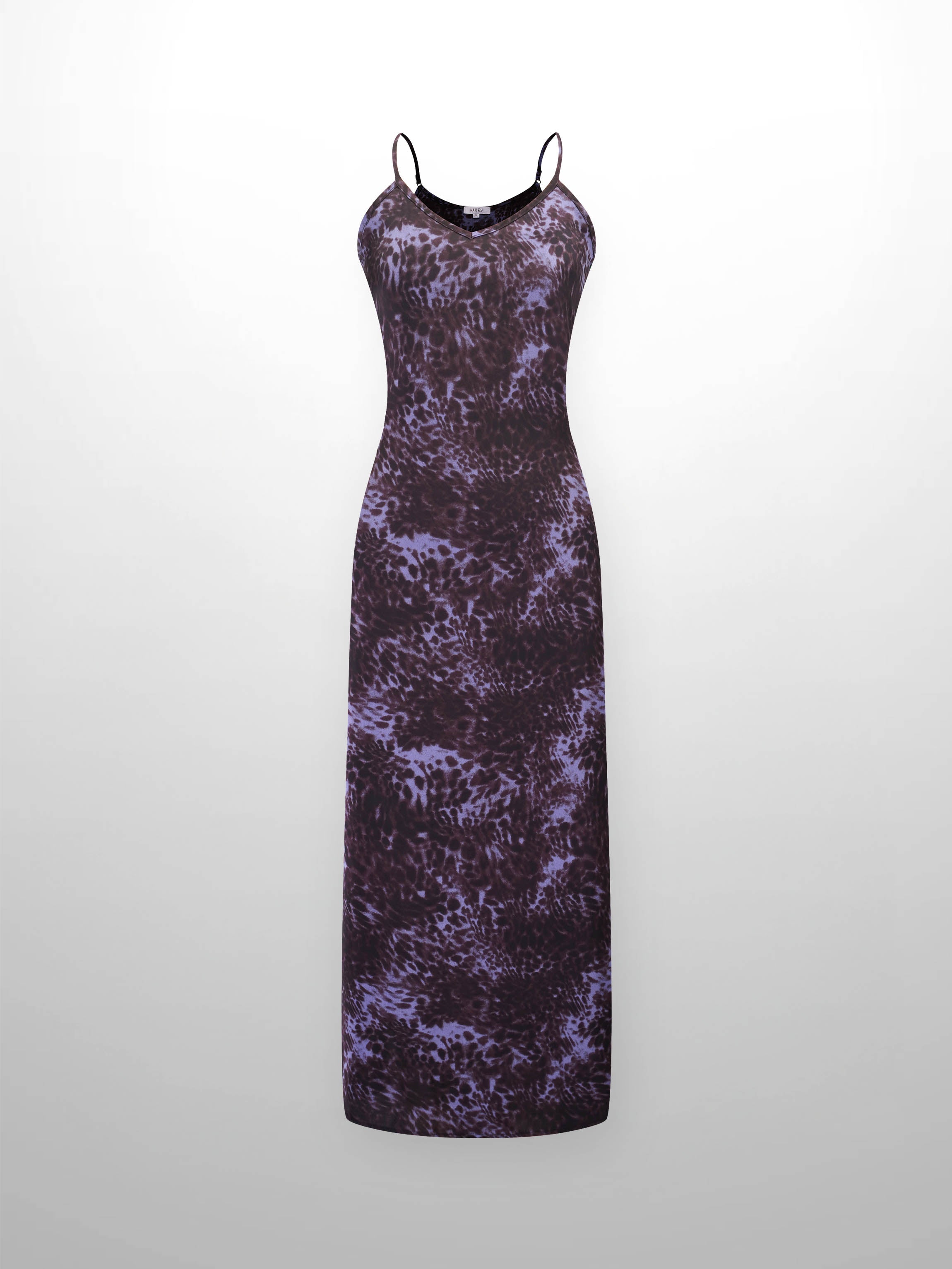 A-Line V Neck Slip Dress-Purple Pebbles