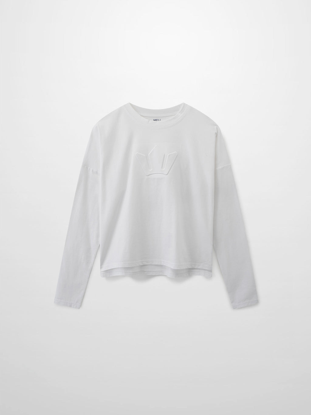 Crown Embossed T-Shirt-White