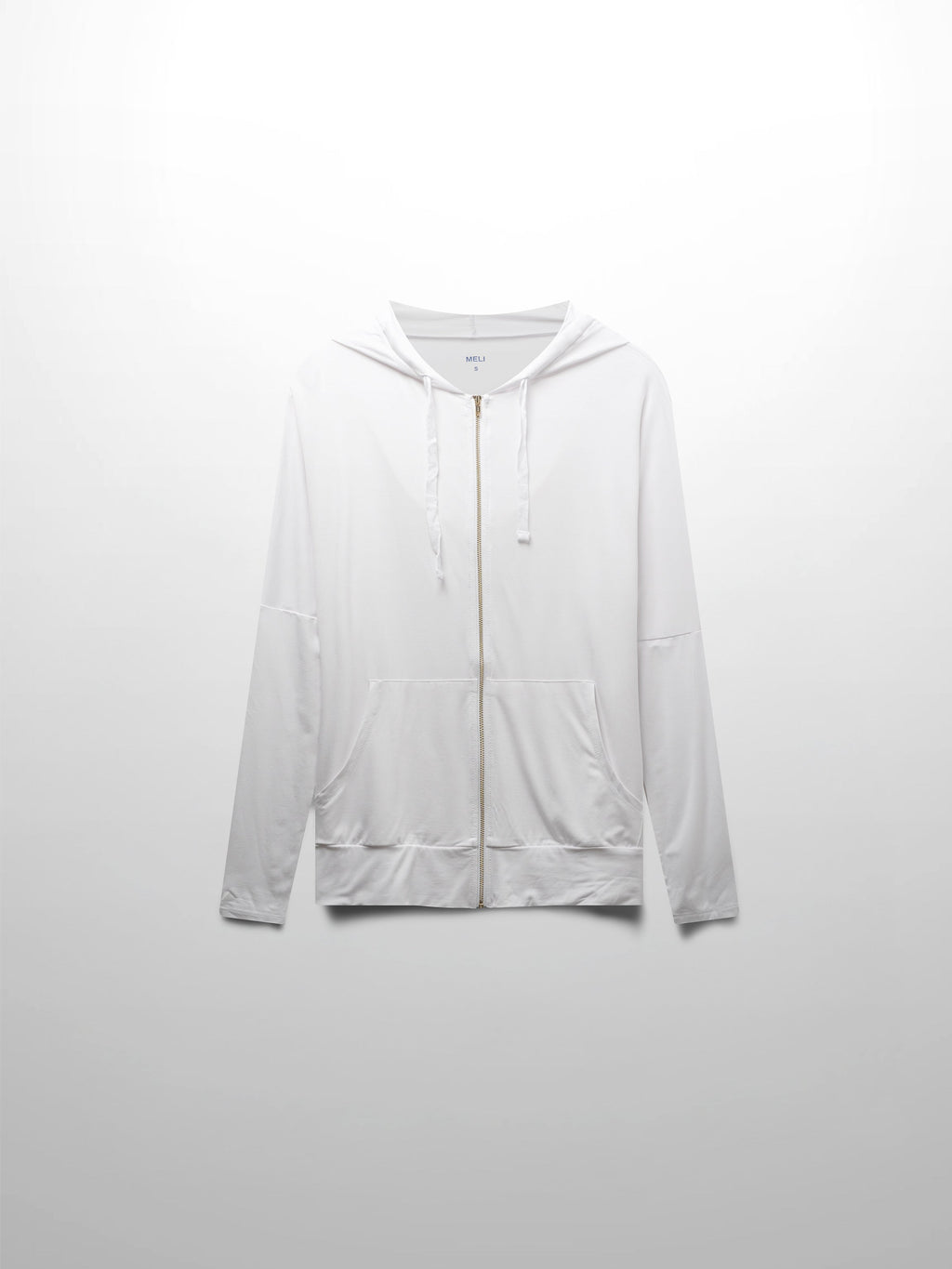 ZIP UP HOODIE-WHITE