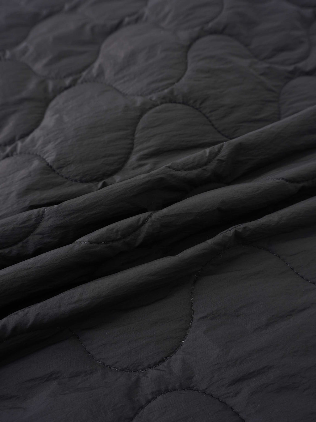 Quilted Puff Skirt-Black