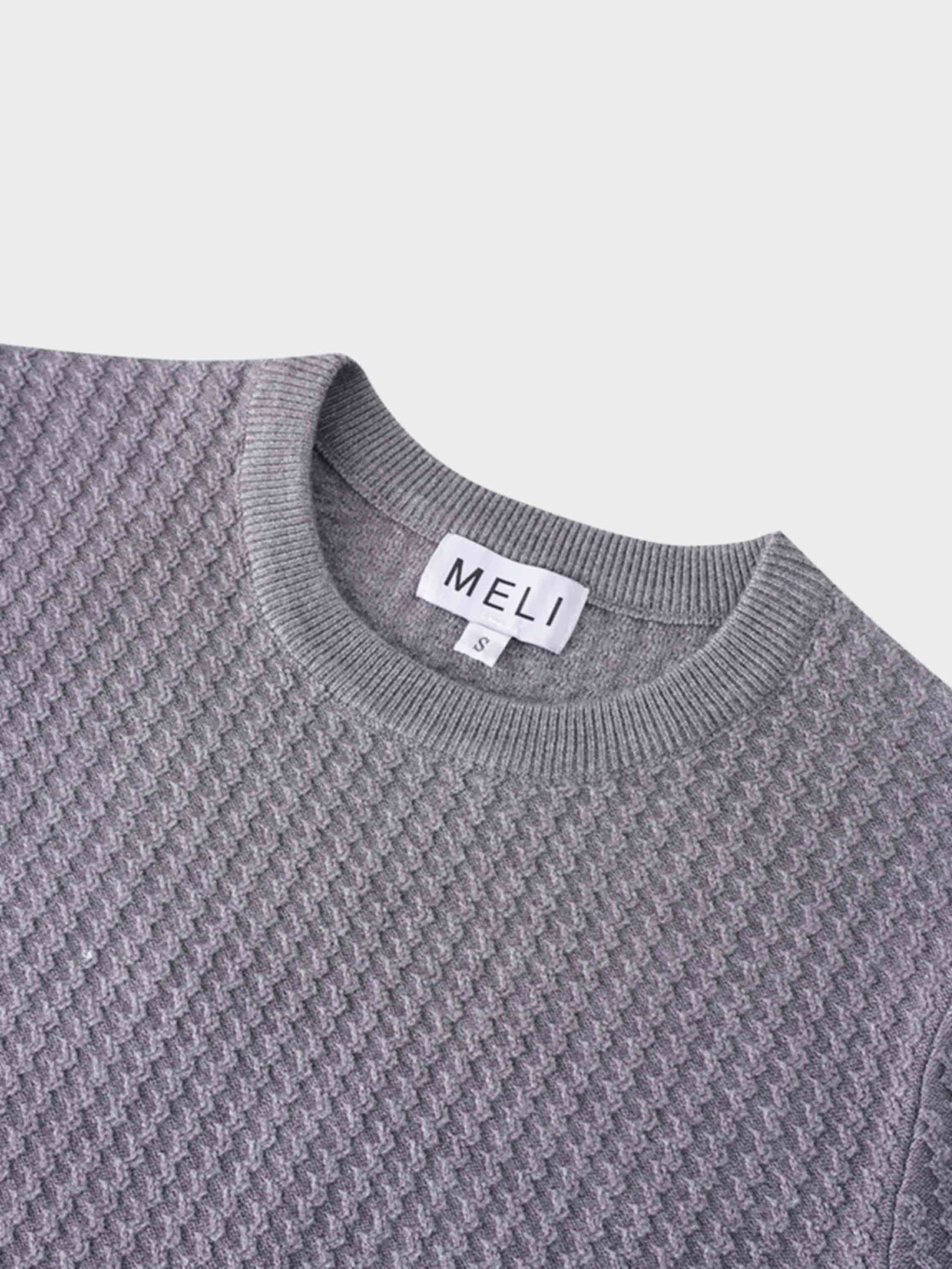Waffle Wave Sweater- Solid Grey