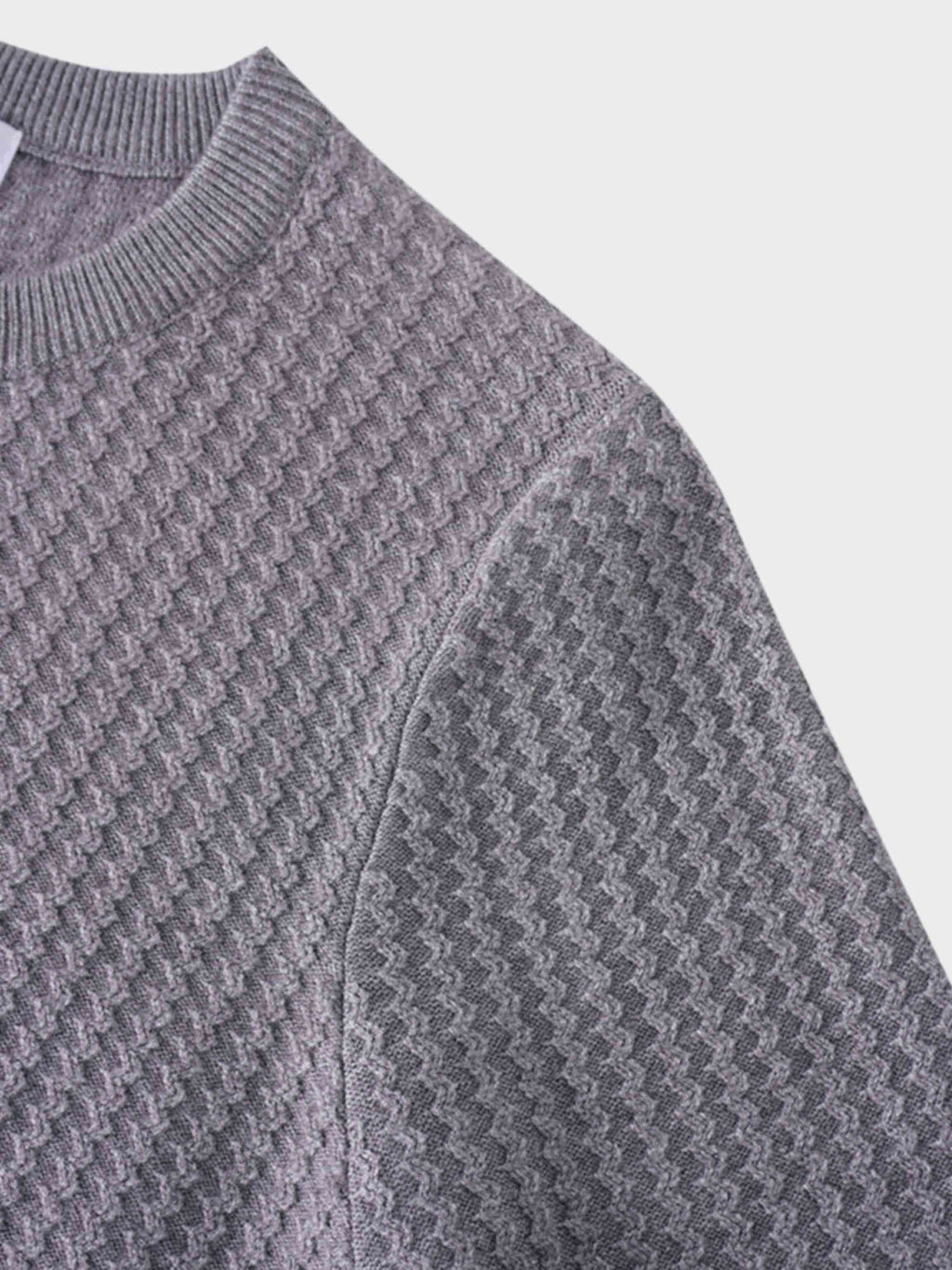 Waffle Wave Sweater- Solid Grey