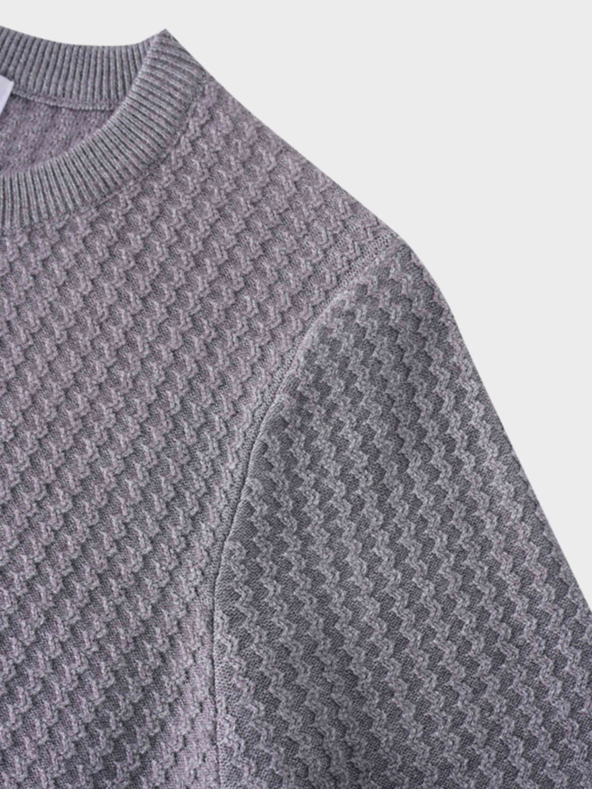 Waffle Wave Sweater- Solid Grey