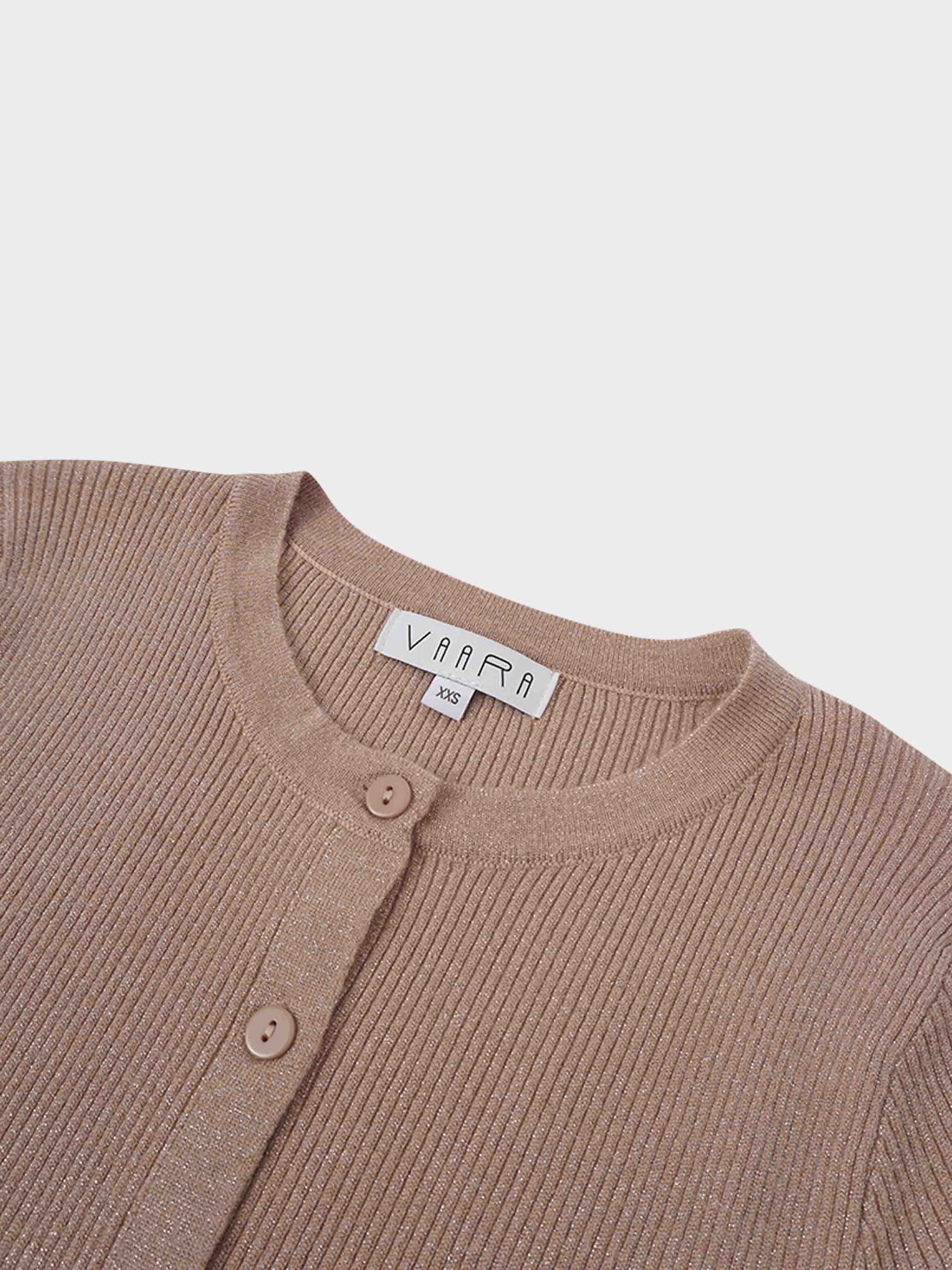 Lurex Ribbed Sweater-Blush