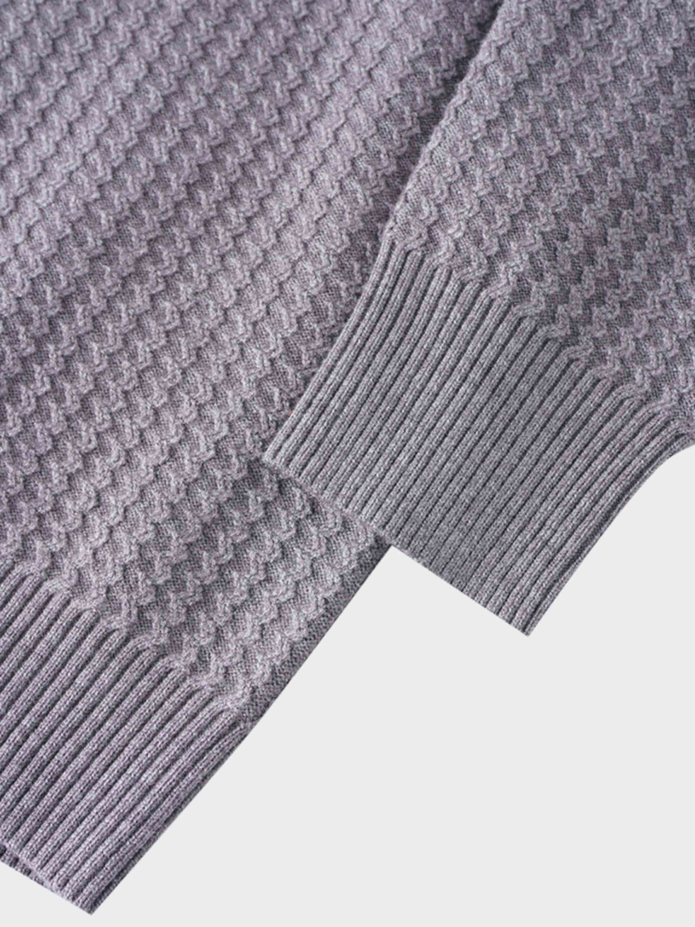 Waffle Wave Sweater- Solid Grey
