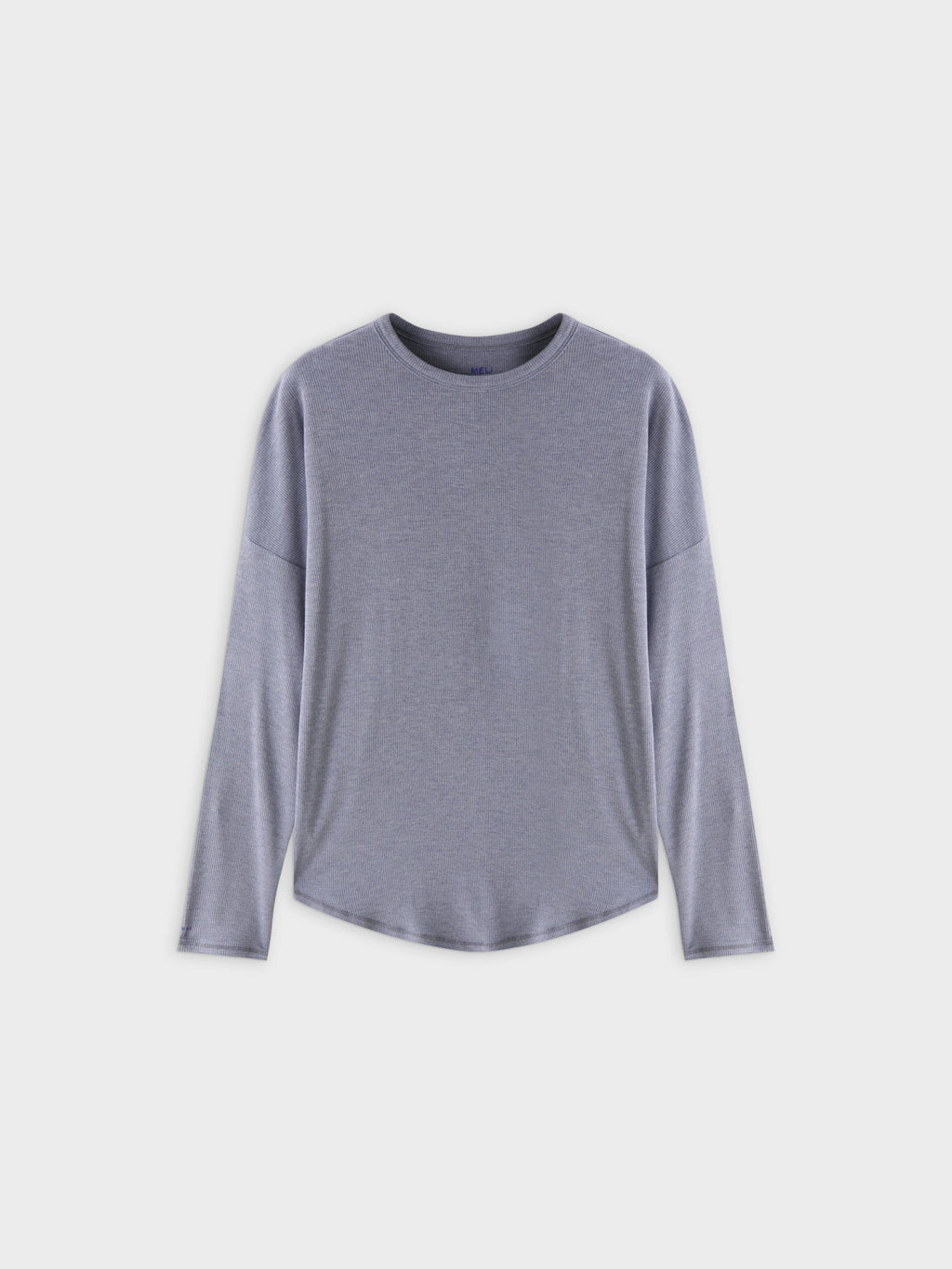 Ribbed Swing Tee-Heathered Navy