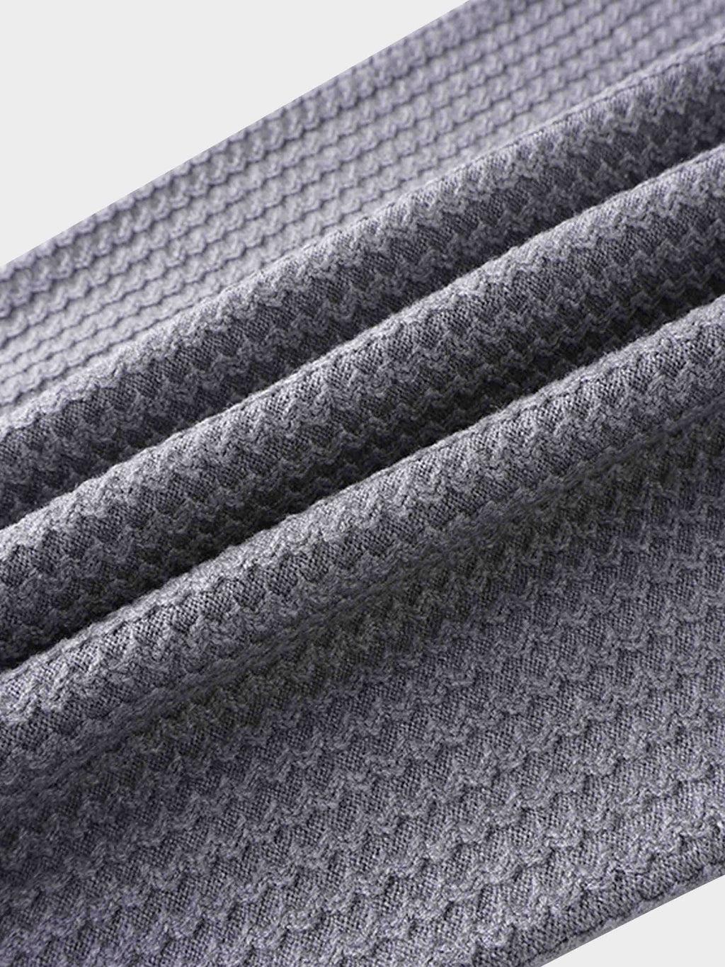 Waffle Wave Sweater- Solid Grey