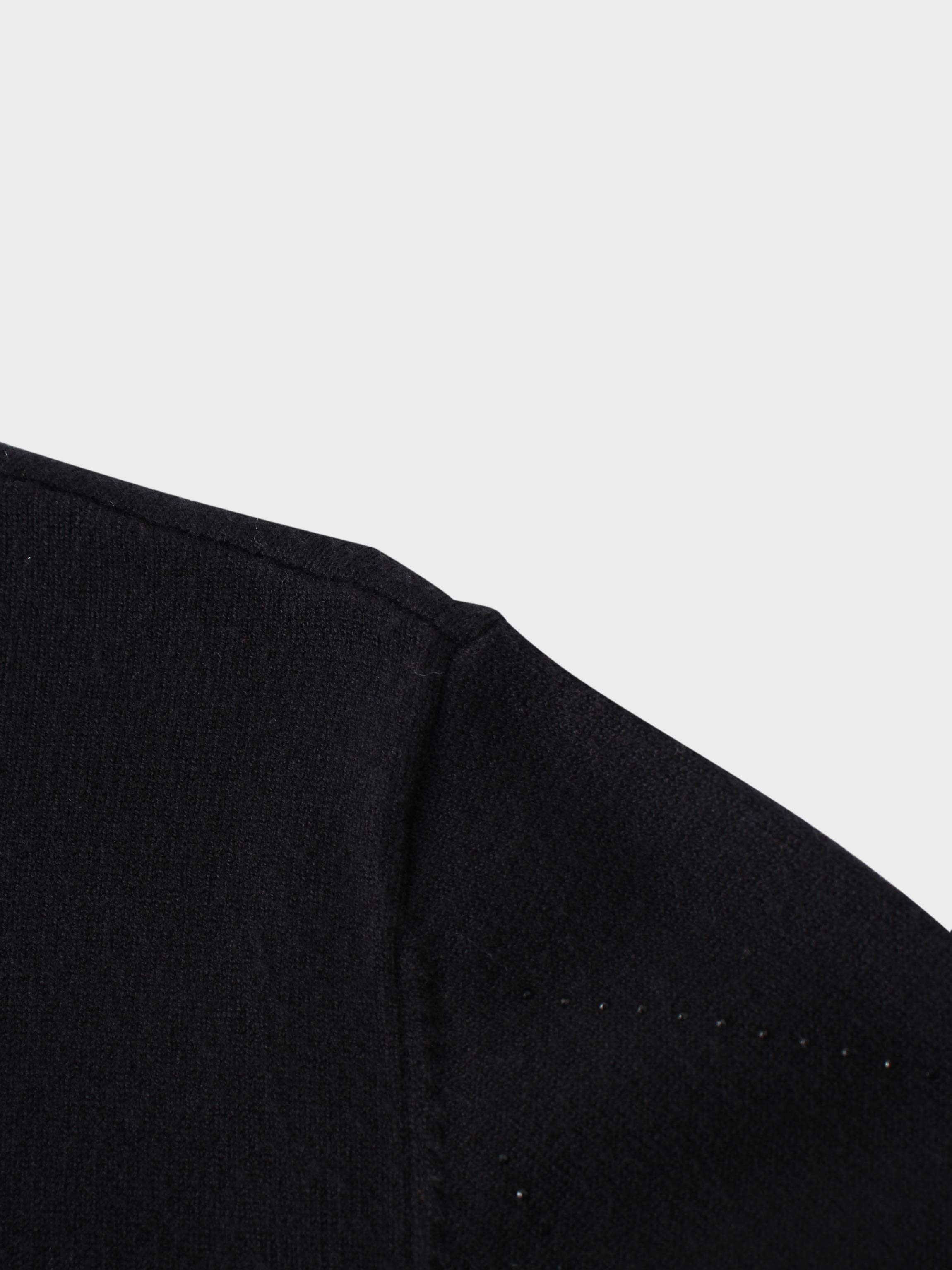 Diamond Stud Design Sweater-Black