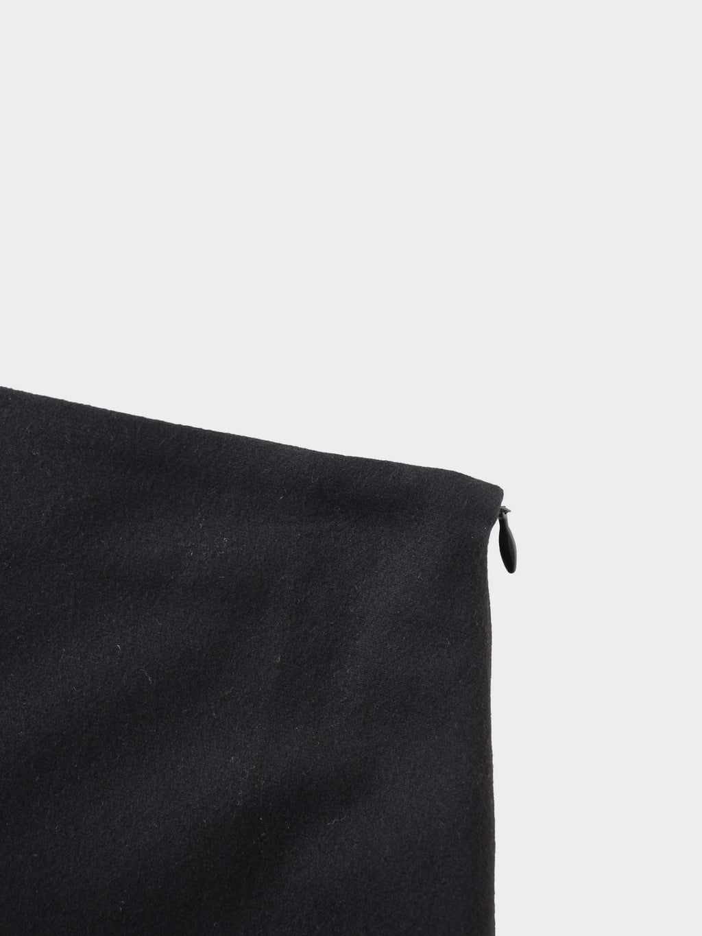 Basic A-Line Seamed Short Skirt-Black