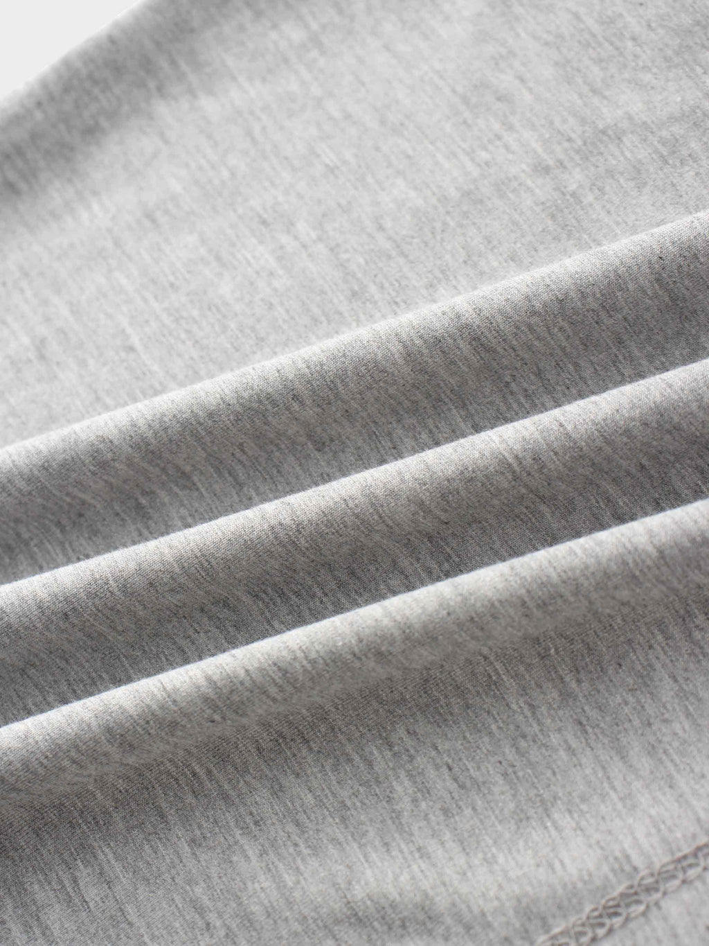 RIBBED BOTTOM T-SHIRT-HEATHERED GREY