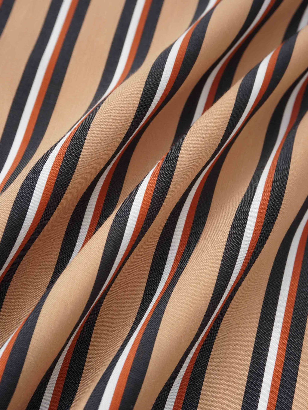 Striped Cotton Blouse-Tan Stripe