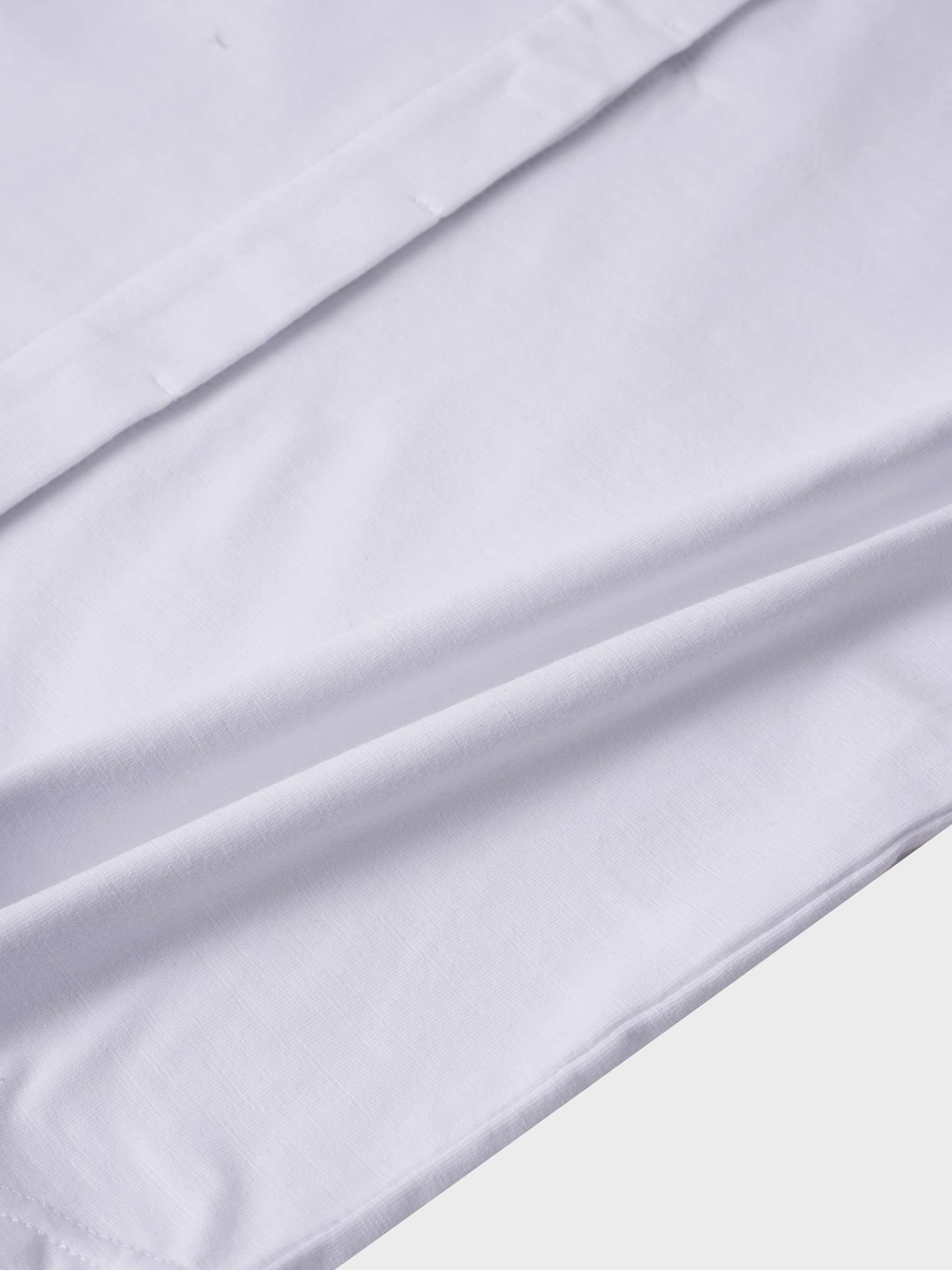 Button Down T-Shirt Blouse-White