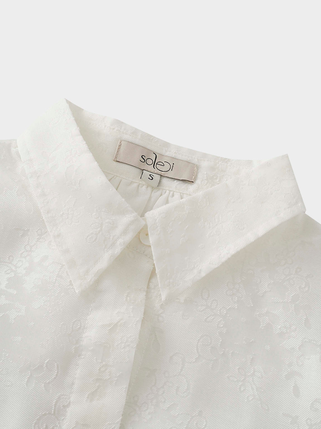 Puff Sleeve Lace Burnout-White