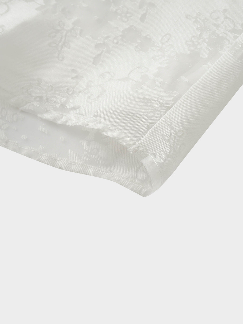 Puff Sleeve Lace Burnout-White