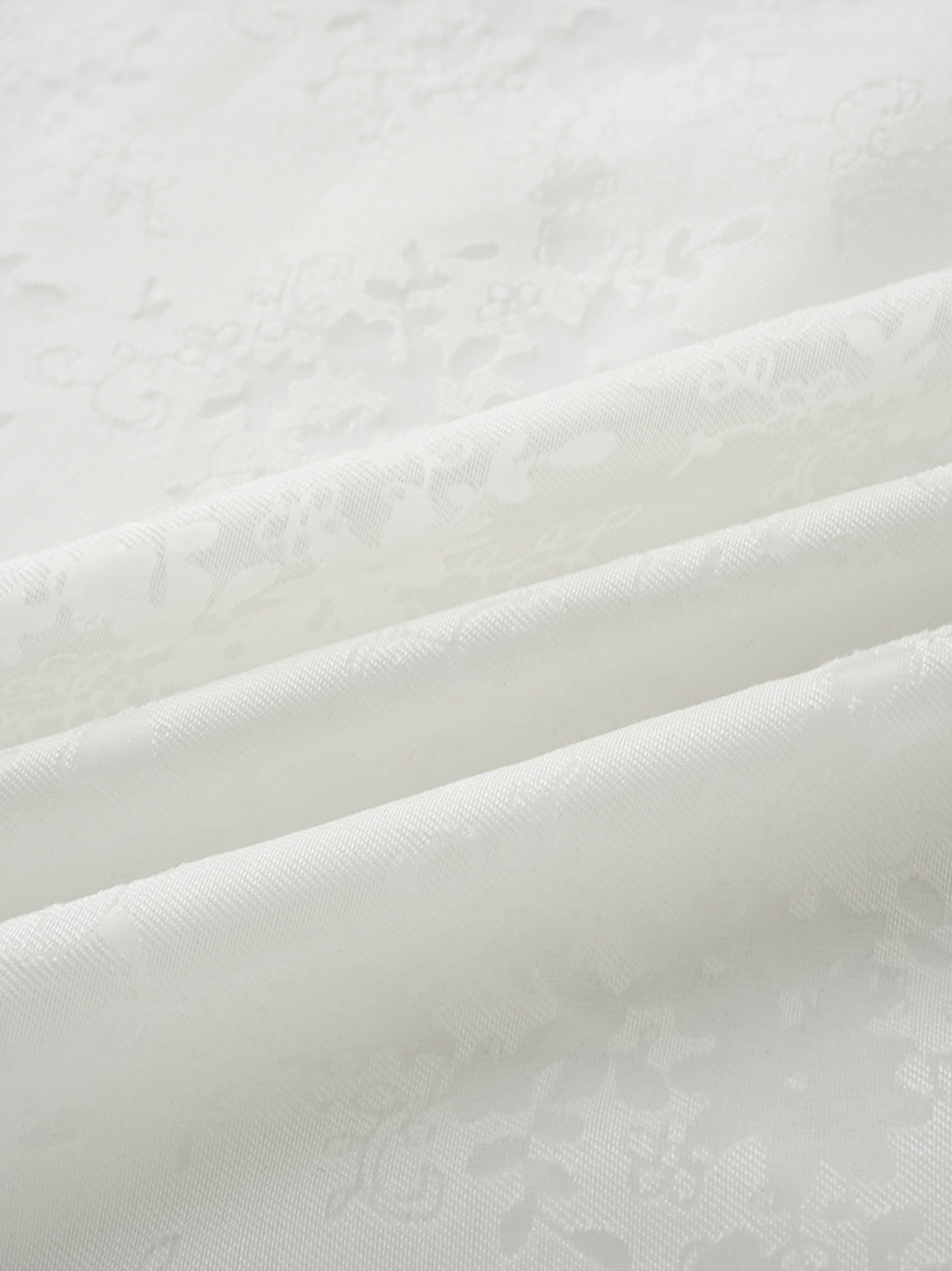 Puff Sleeve Lace Burnout-White