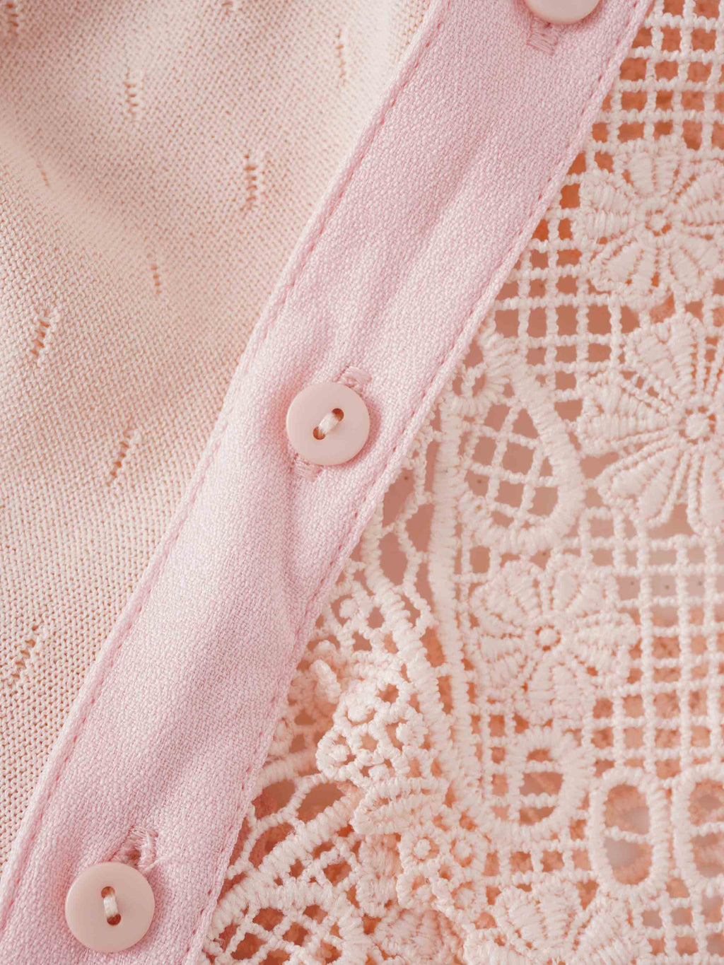 Crew Neck Pebbled Sweater-Pink