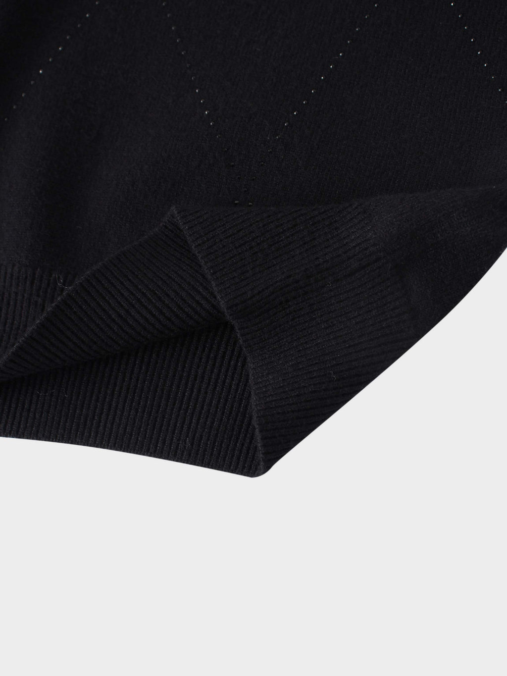 Diamond Stud Design Sweater-Black