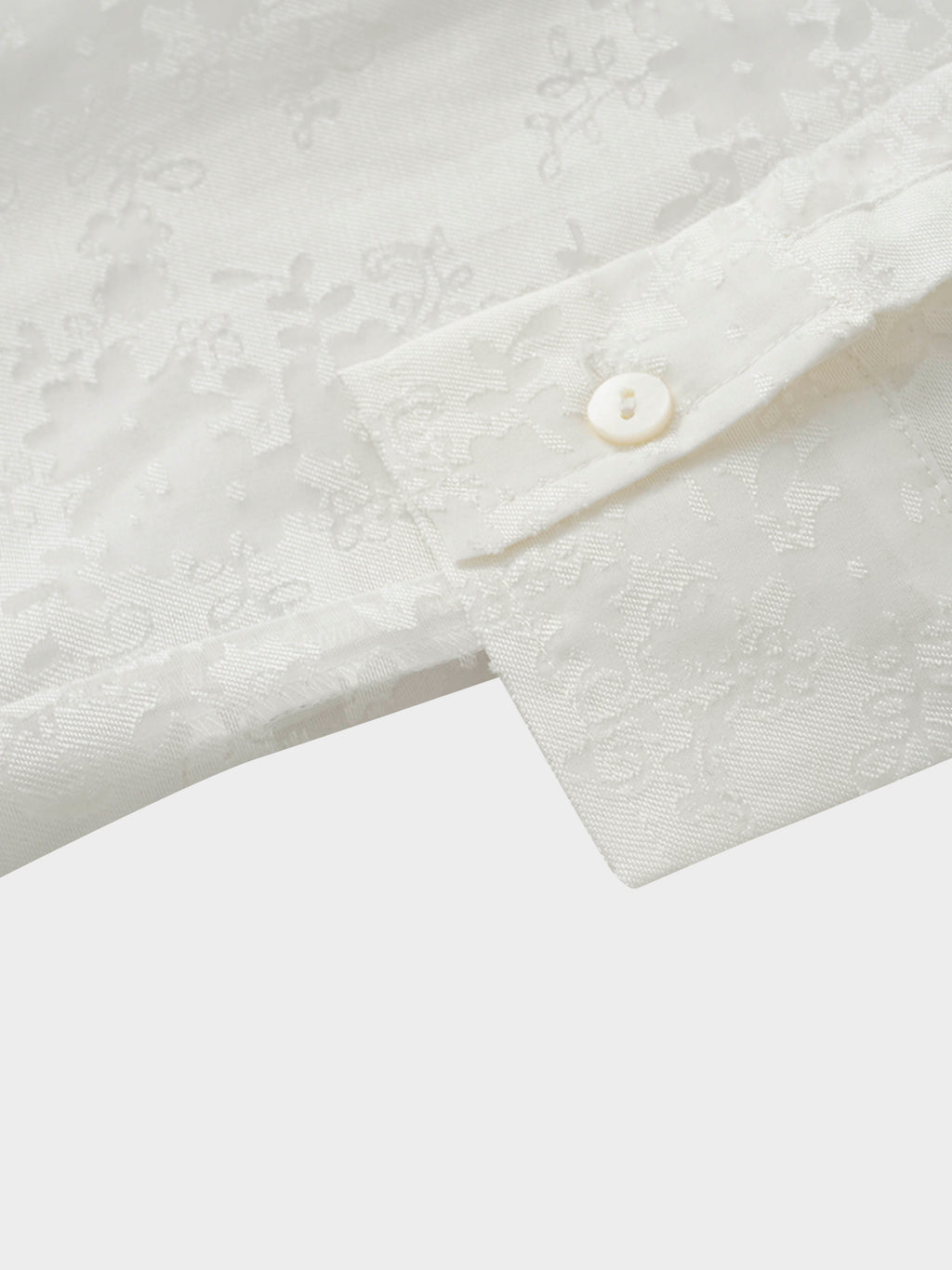 Puff Sleeve Lace Burnout-White