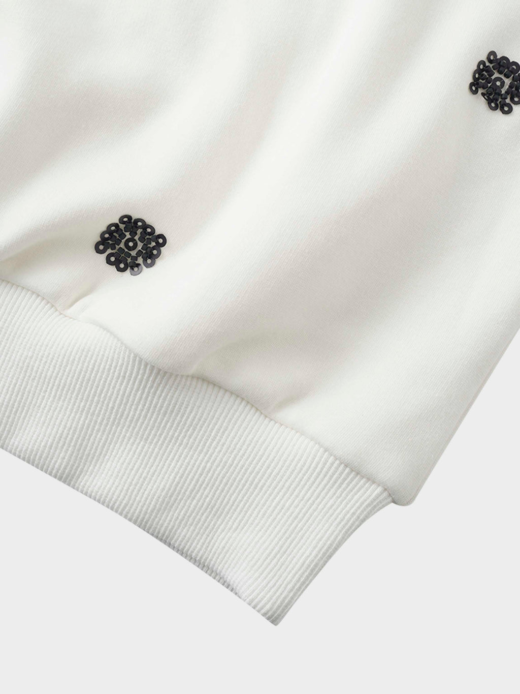 Embellished Sweatshirt-White/Black