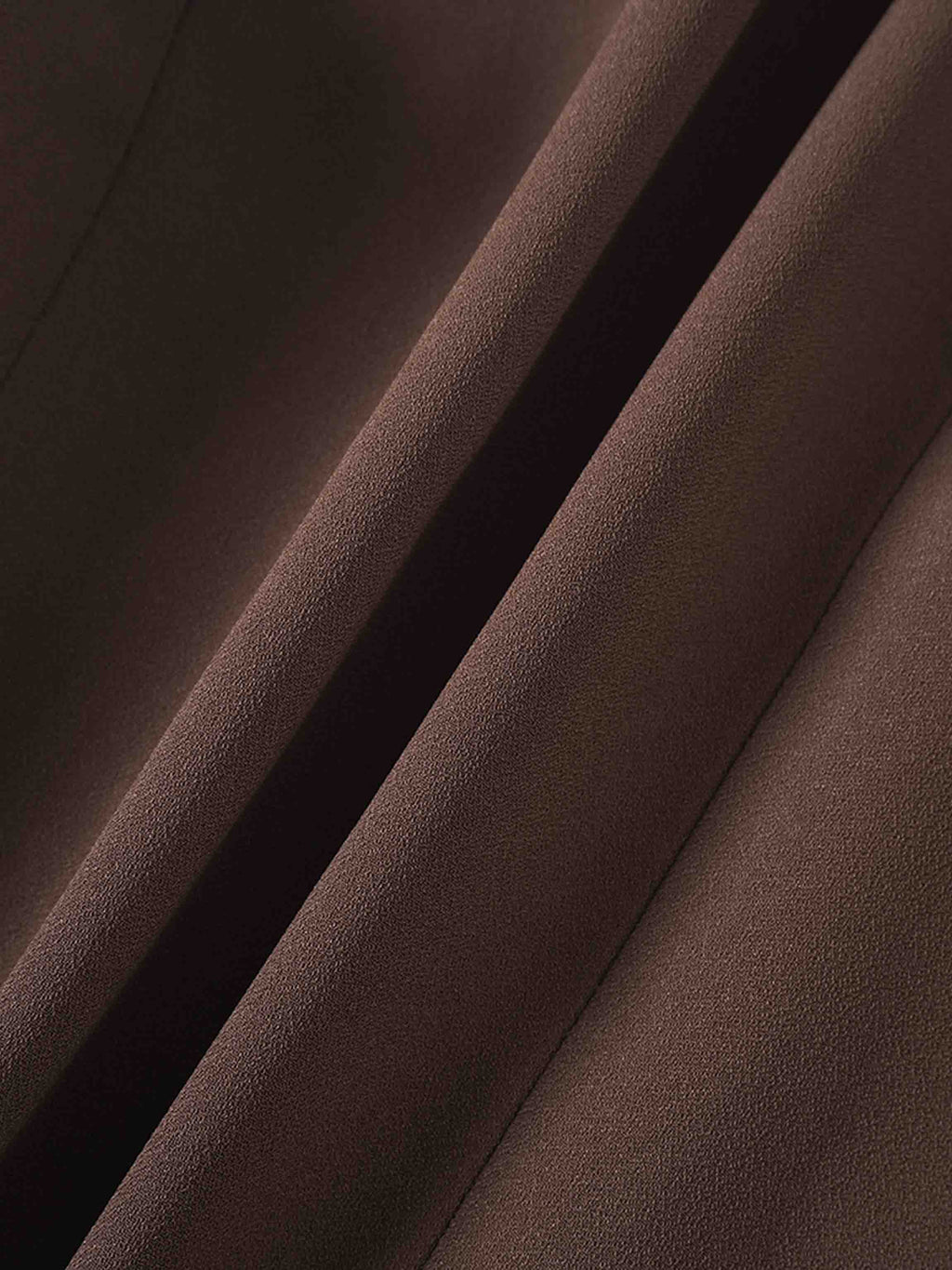 Button Down Crepe Vest-Brown